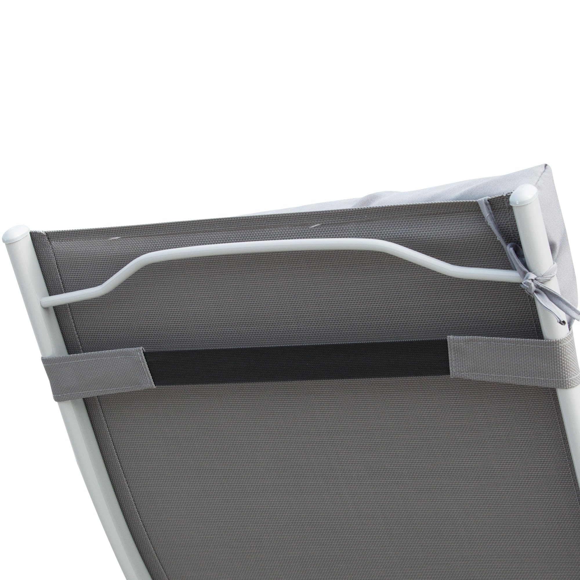 Outsunny Tumbona Plegable Tumbona de Jardín con Respaldo Ajustable en 7 Posiciones con Cojín Cuerpo Entero y Cabeza para Terraza Piscina Carga 165 kg 137x63,5x100,5 cm Gris