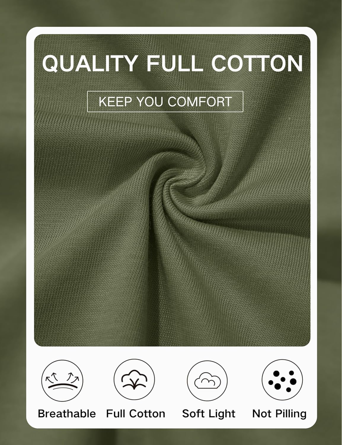 YUCOLEN Women's Cotton Long Sleeve Shirts Crewneck Cotton Basic T-Shirt Solid Color Soft Comfy Casual Tops Tees for Women - Image 7