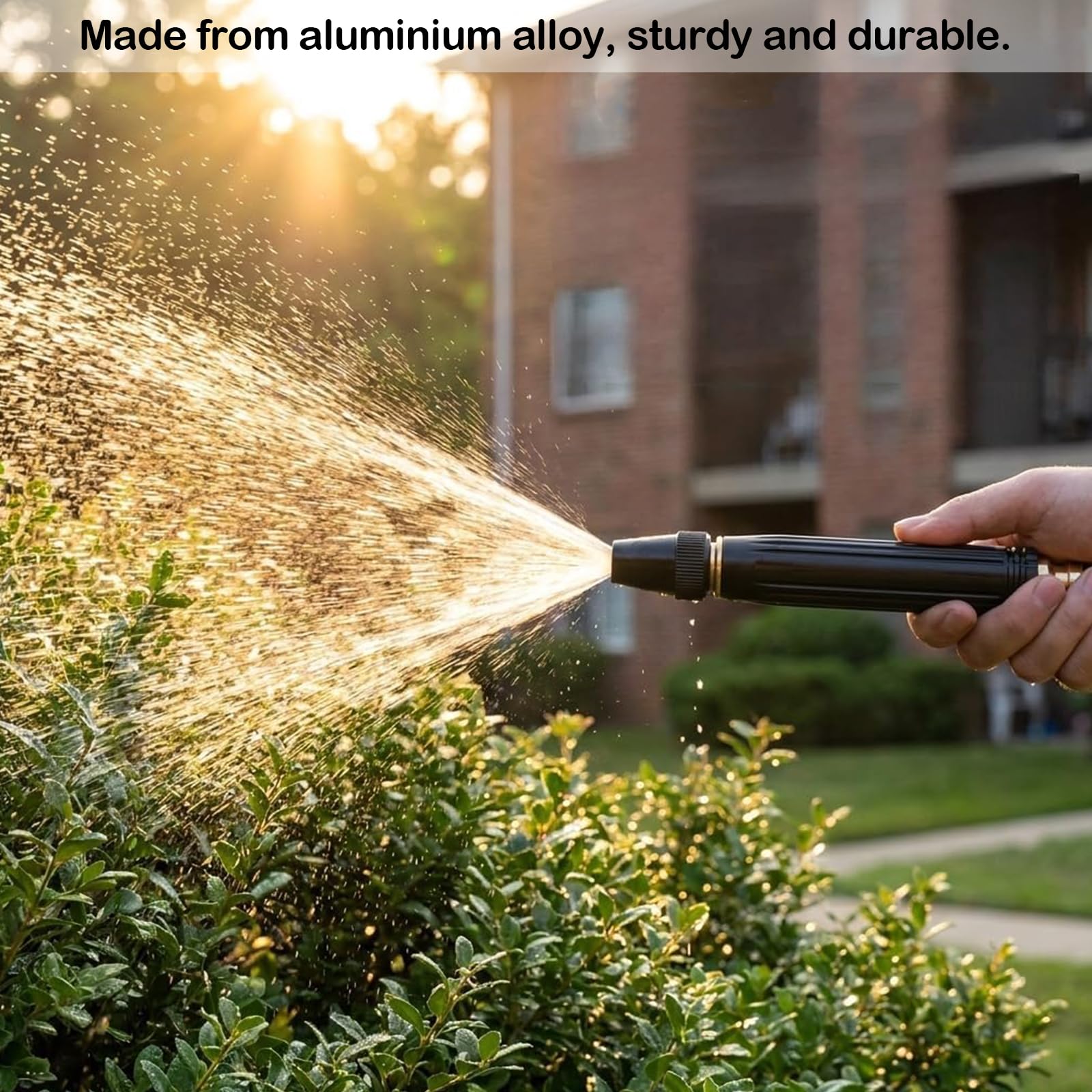 Boquilla de Agua Alta Presión para Manguera, 3 Modos Agua, Boquilla Latón | Chorro Recto, Abanico y Ducha, 3 Conectores Universales, para Lavado de Coches, Jardinería, Limpieza de Patios