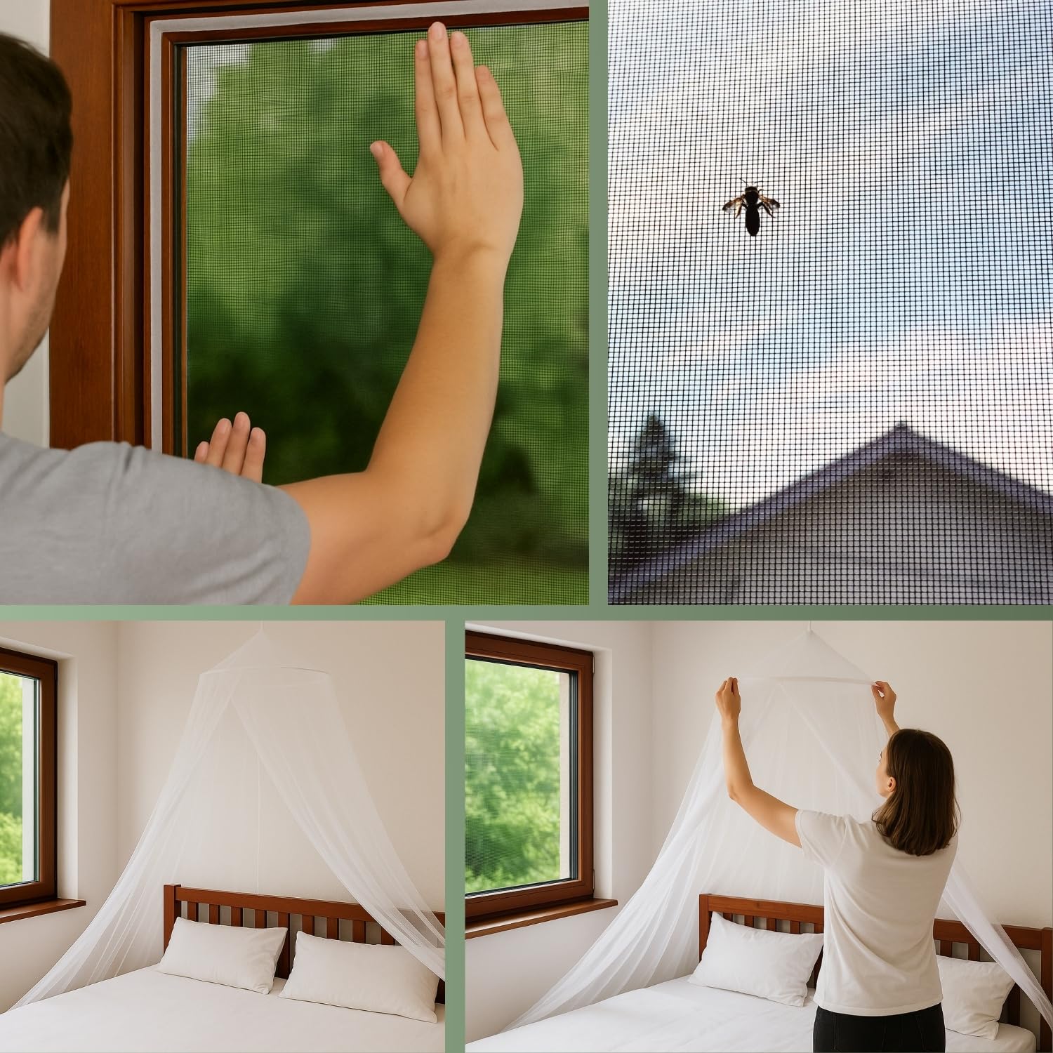 HaGa Fliegengitter 150cm Breite x 10m Länge – Insektenschutz Fenster – Reißfest, UV-beständig, Zuschneidbar 100% PES – Moskitonetz & Mückenschutz – Fliegennetz