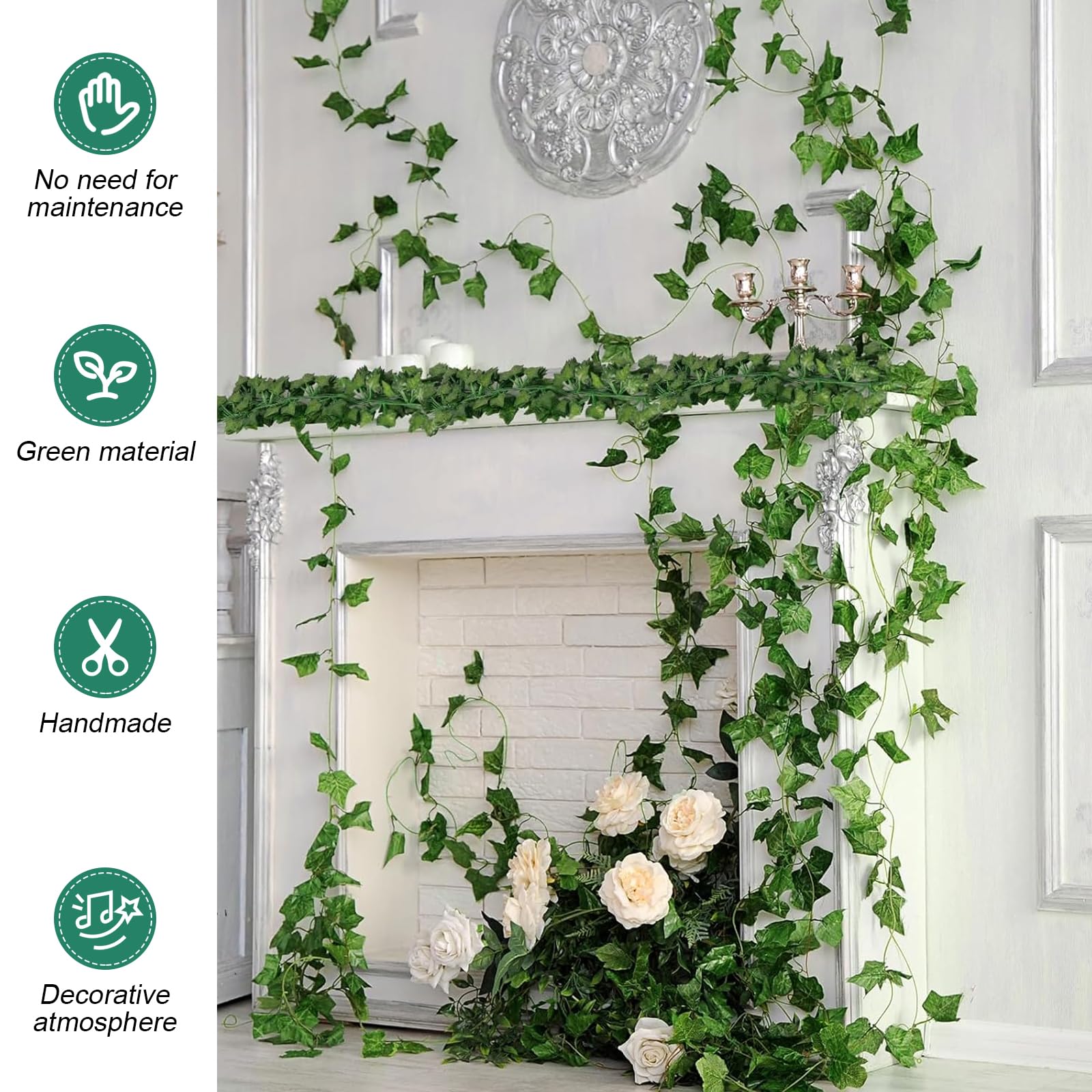 Amazon.de: KHDULQ 7 Stck Knstliche Pflanze Efeu Ranken, Lnge 210 cm,  Kunst Efeu, Kunstpflanze Hngend, Kunstpflanze fr den Innen- Und  Auenbereich Geeignet, Hochzeitsdekoration