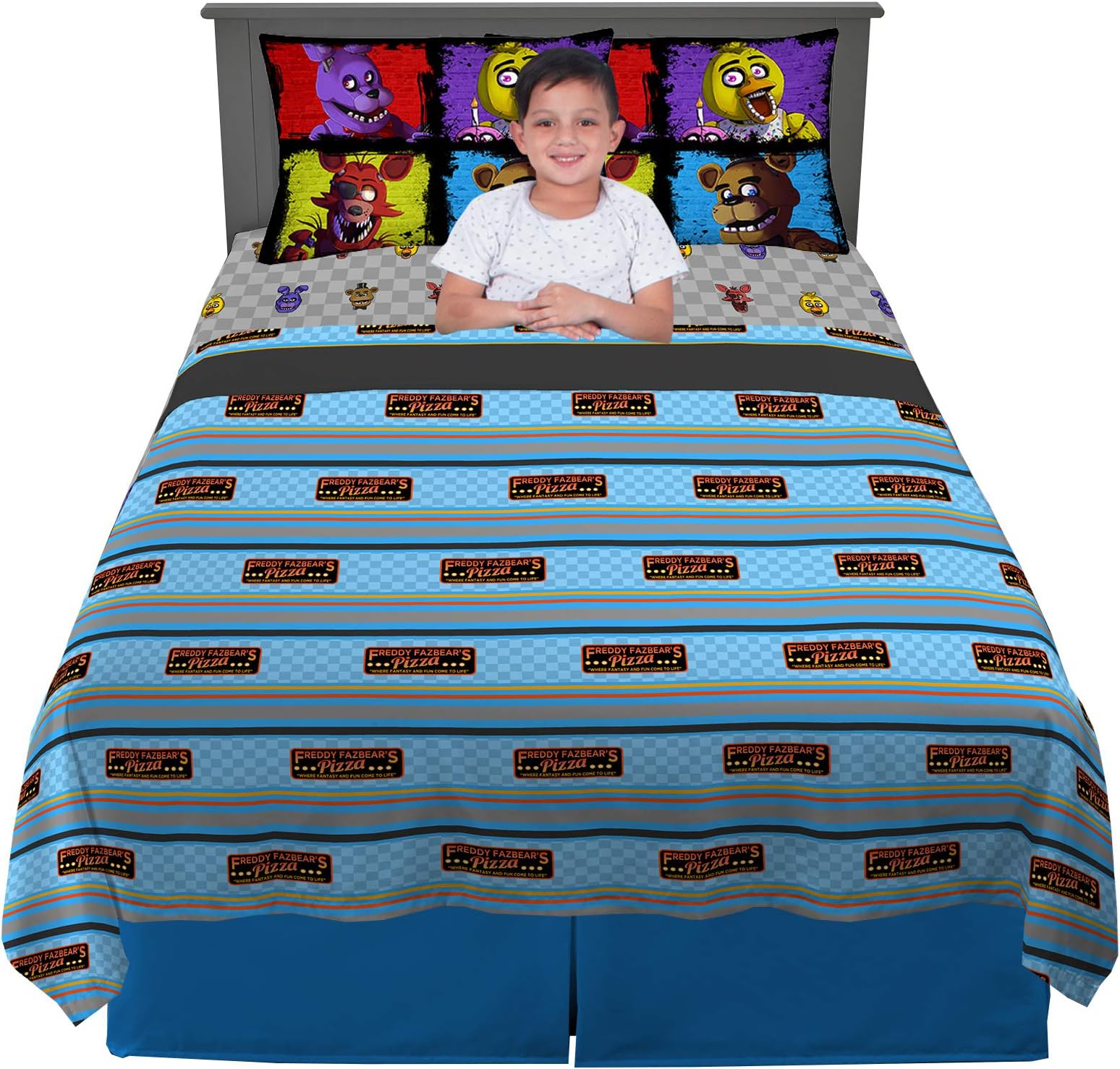 Franco Kids Bedding Sheet Set, Full, Five Nights at Freddy's