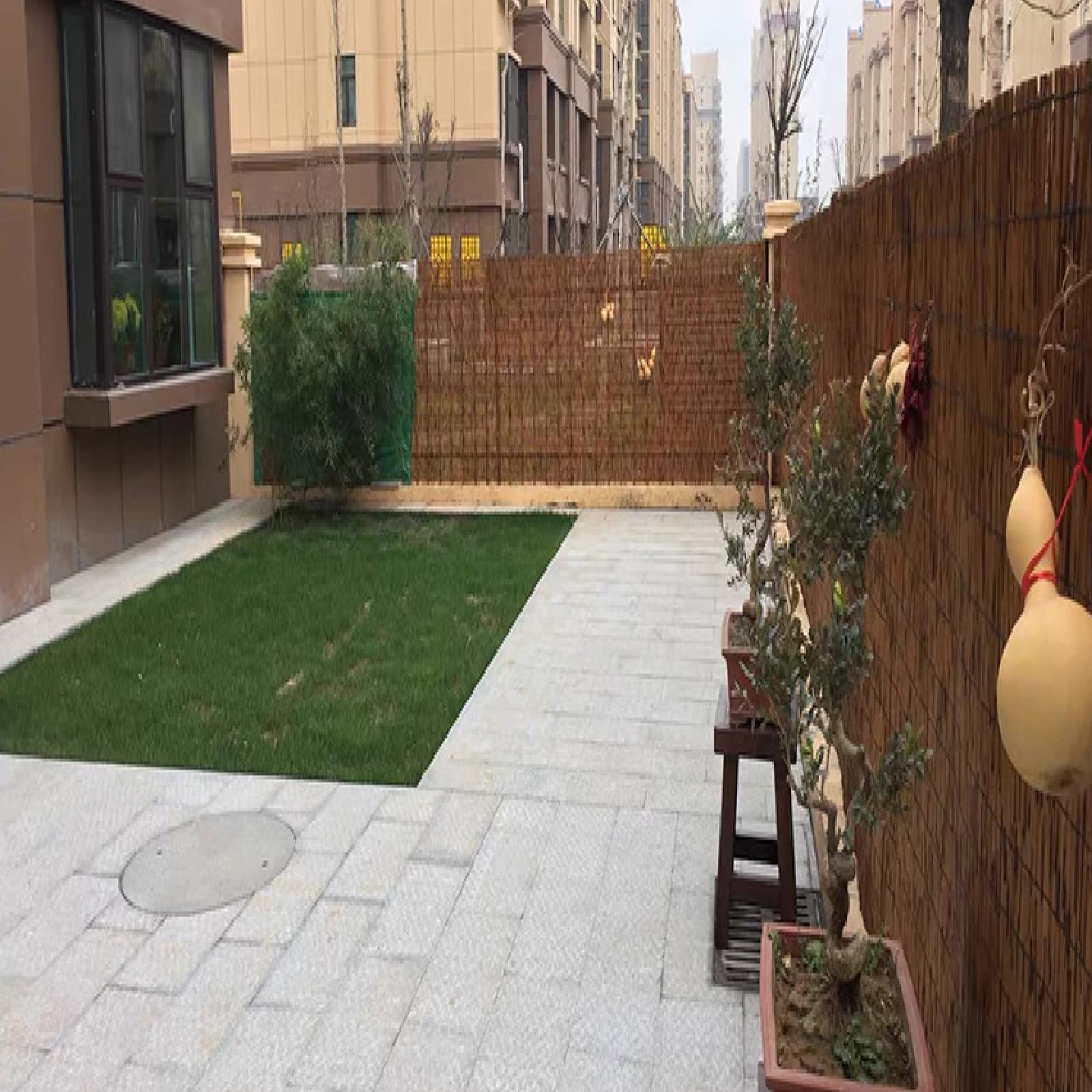 Cercado de Caña Ecológico Natural,Paneles de Valla de Privacidad de jardín,Vallas Decorativas,Tejido a Mano/Sombrilla/Transpirable,Personalizar,para Patio Trasero o Balcón (140x300cm/4.6x10ft)