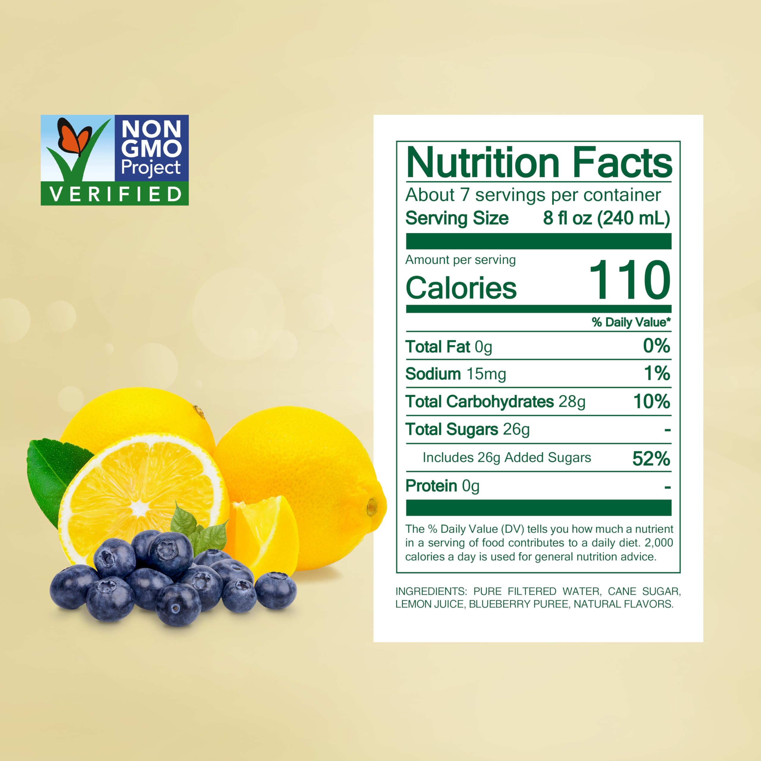 Simply Lemonade with Blueberry All Natural, 52 Fl Oz Bottle