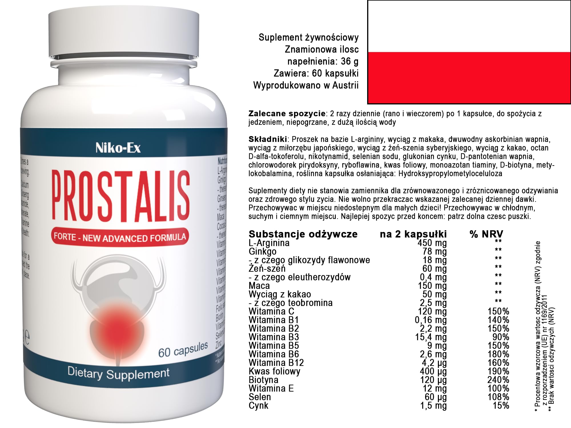 Prostalis Forte für Männer - 60 Kapseln