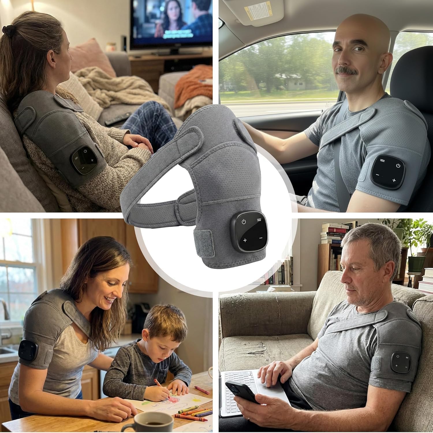Bioelevate Massaggiatore Spalla—Intensità Regolabili Aiuta a Rilassare i Muscoli Della Spalla per uso Domestico o Ufficio Leggero e Portatile