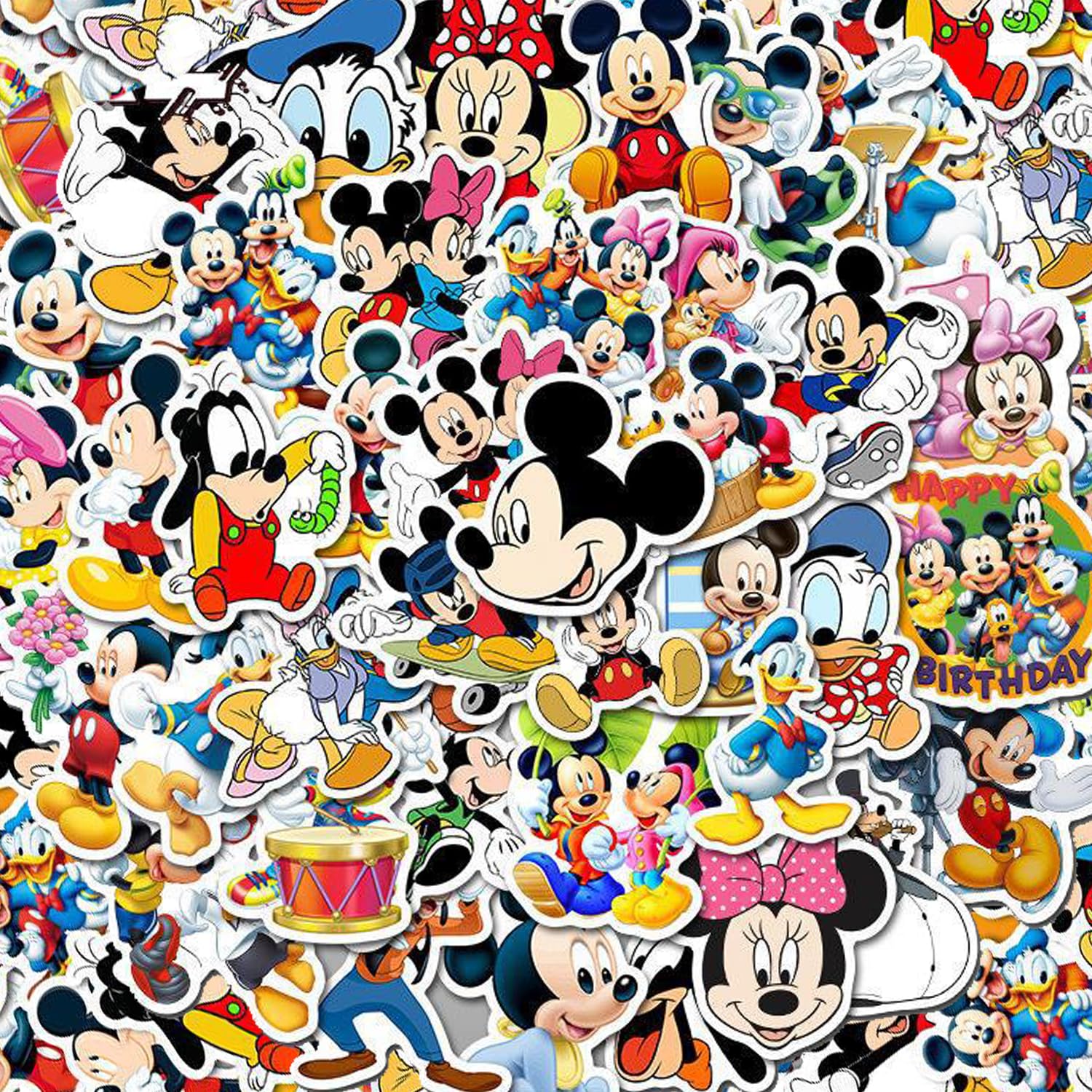 Pegatinas Minnie, 50 Piezas Minnie Pegatinas Aesthetic, Minnie Stickers Aesthetic, Vinilo Mickey Pegatinas Decorativas para Niños Adolescentes, Portátiles, Maleta, Monopatín, Guitarra, Casco, Coche