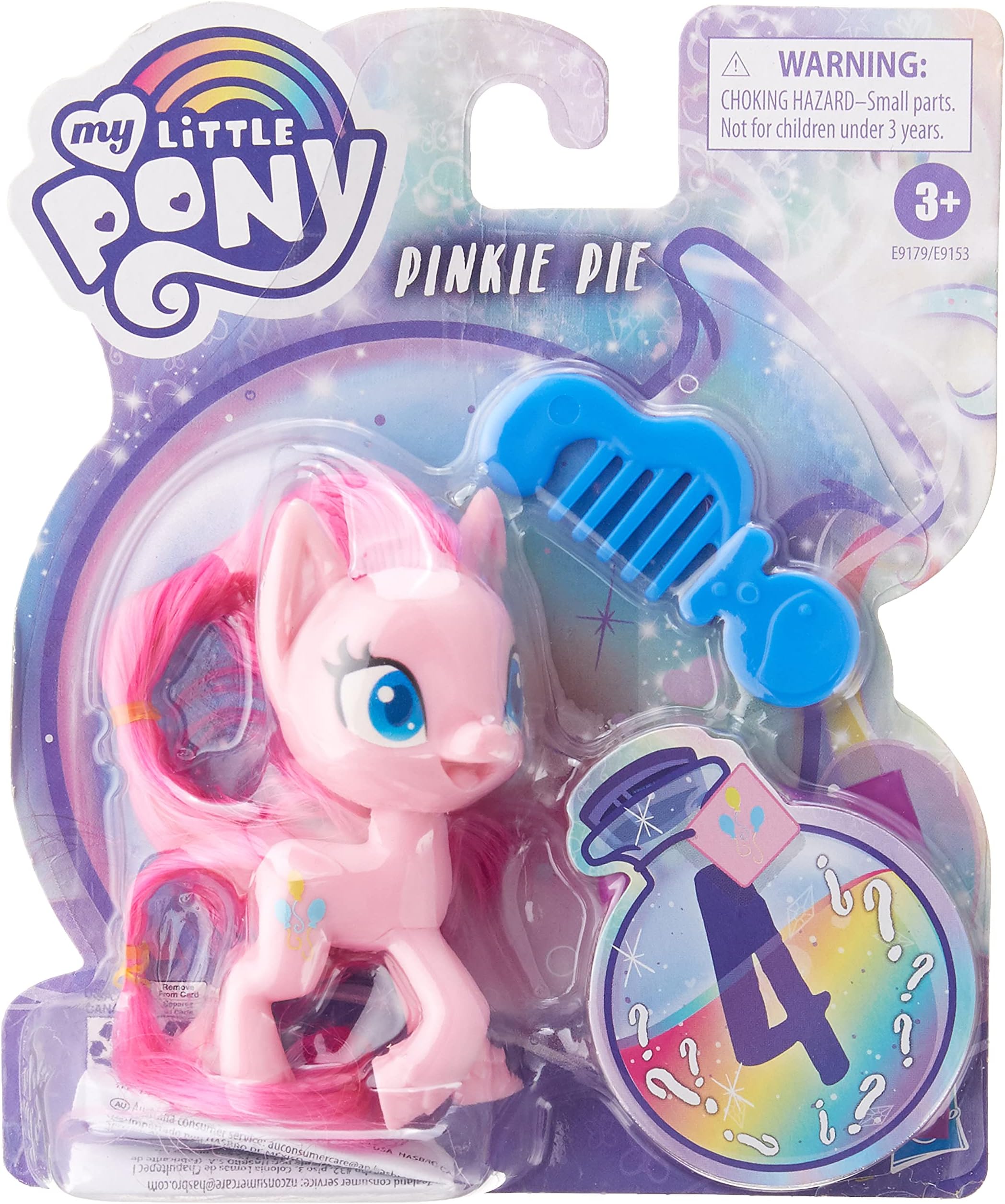 Pinkie Pie Potion Pony Figure - 3-Inch Pink Pony Toy with Brushable Hair, Comb, and 4 Surprise Accessories