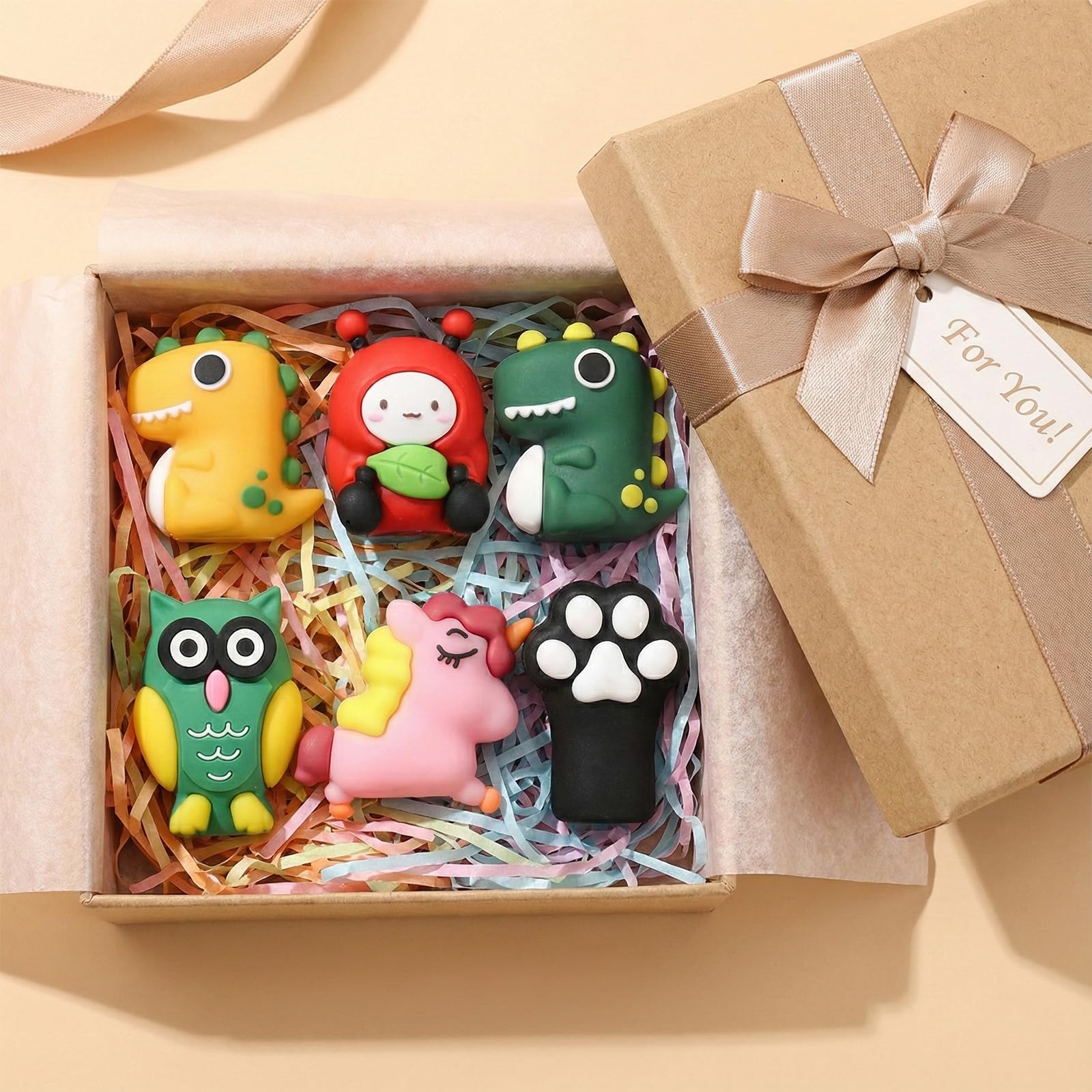 6 sacapuntas con diseño de animales de dibujos animados para niños, sacapuntas Kawaii pequeño, sacapuntas novedoso para estudiantes, regalos de papelería, suministros de oficina escolar
