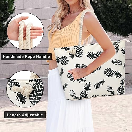 Miniatura 4 de WLLWOO Beach Bags For Women,Extra Large Beach Tote Waterproof Sandproof,Swim Pool Totes Bag Vacation Beach Bag
