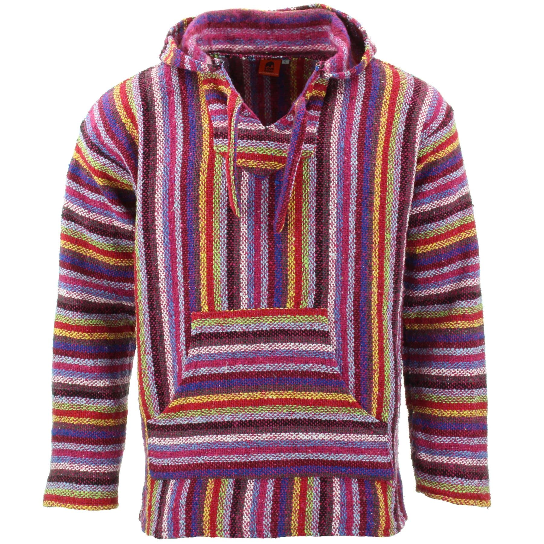LOUDelephant Recycled Mexican Baja Jerga Hoody - Pink Mix (3X-Large)