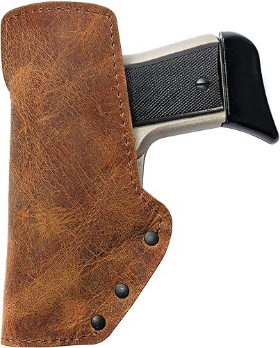 Vogel Fjord Funda de cuero Buffalo OWB hecha para Sig P238, P290, Ruger LCP, LCP2, S&W Bodyguard .380 y la mayoría de .380 y todas las pistolas de