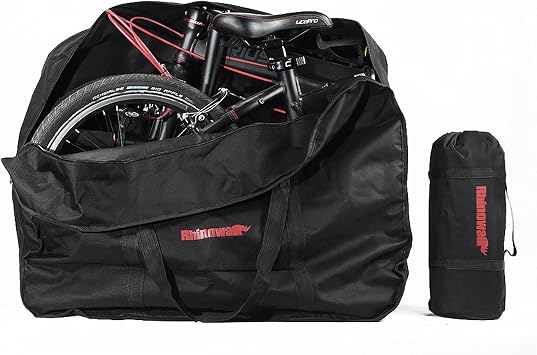 HUNTVP 20inch Folding Bike Bag Bike Travel Bags Case Thick Bicycle Folding Carry Bag Pouch,Bike Transport Case for Air Travel