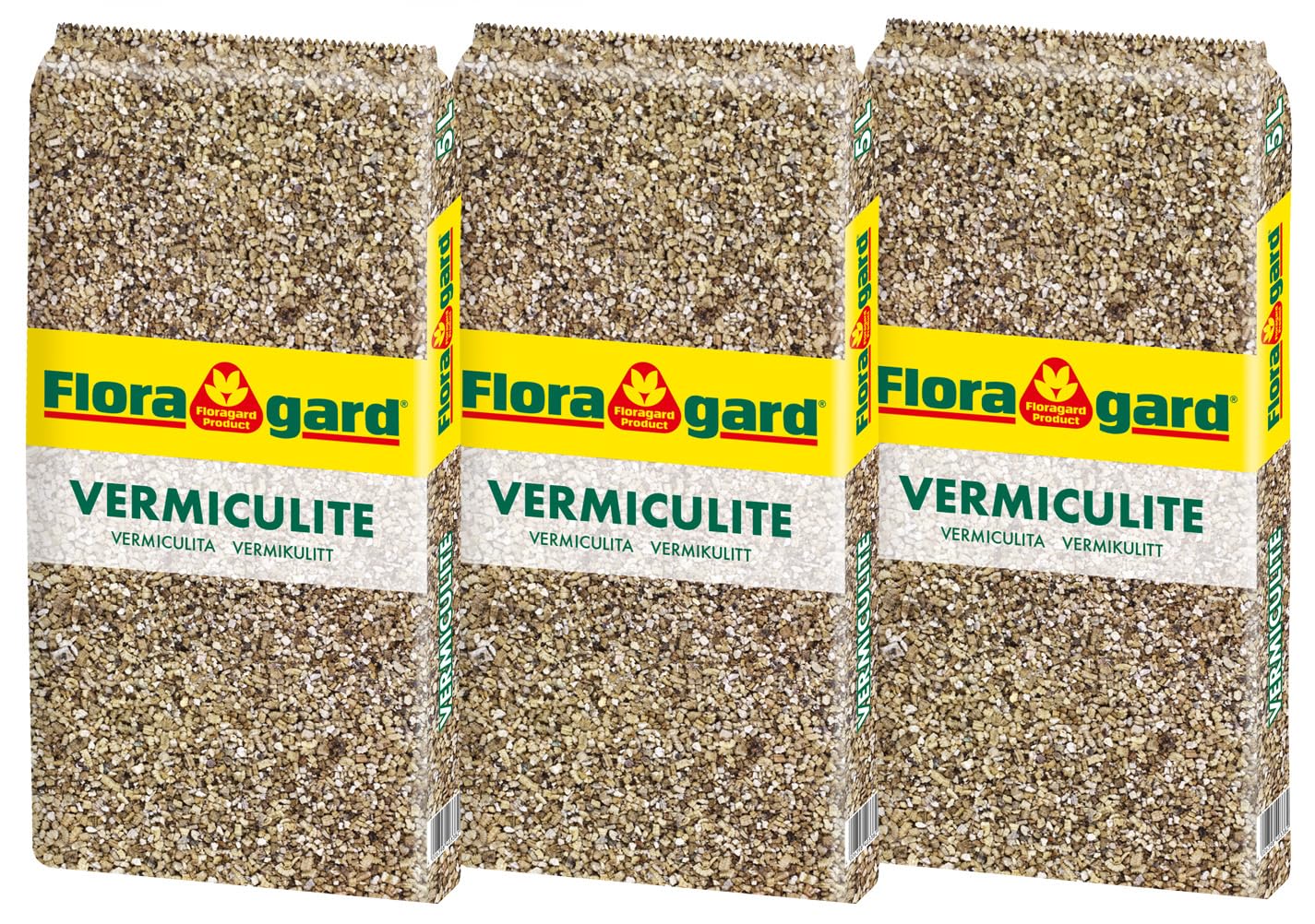 Vermiculite 1-2 mm Floragard pour retenir l'eau et aérer le terreau 3x5l