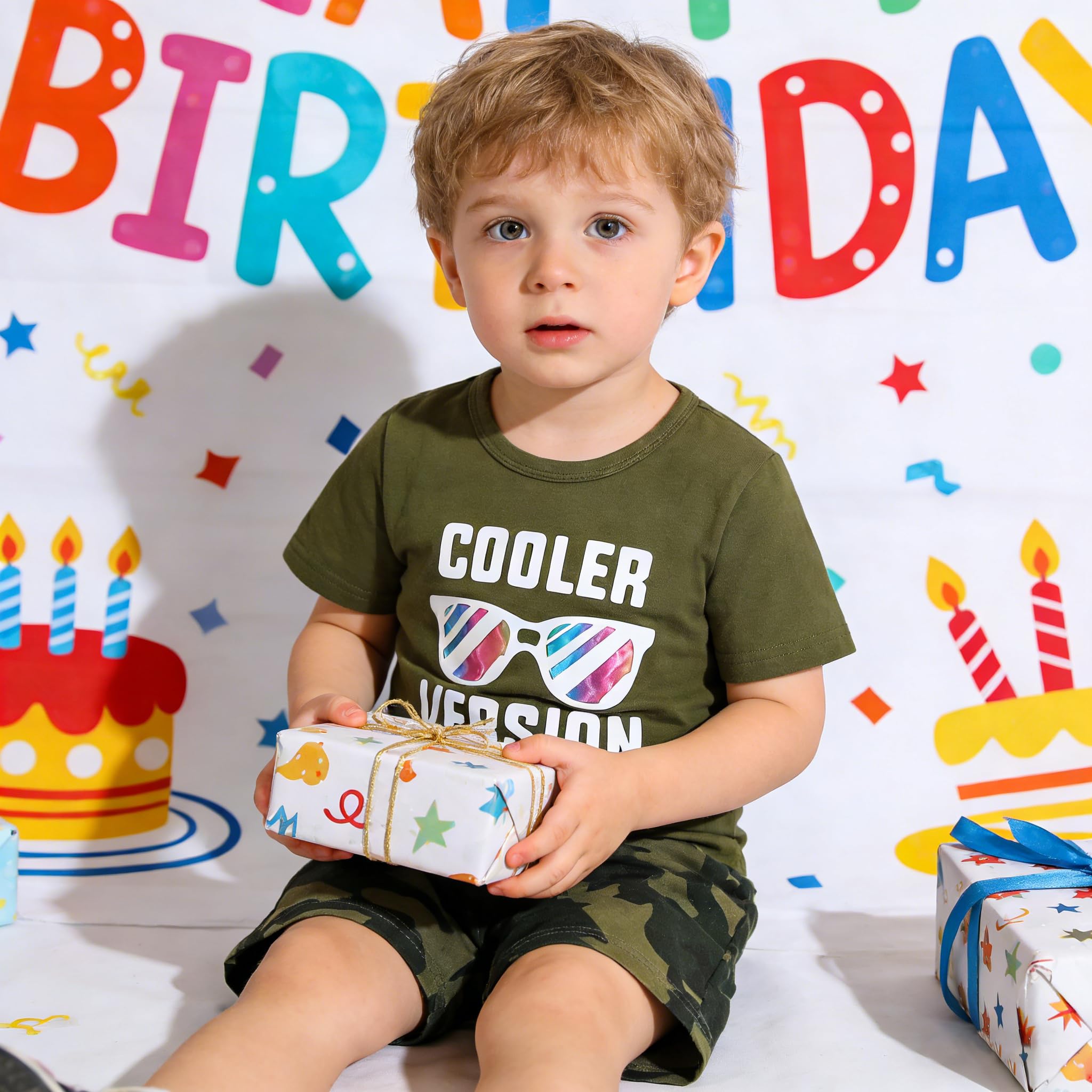 DISAUR Ropa para niños pequeños, conjunto de ropa de verano de manga corta con pantalones para niños de 1 a 5 años