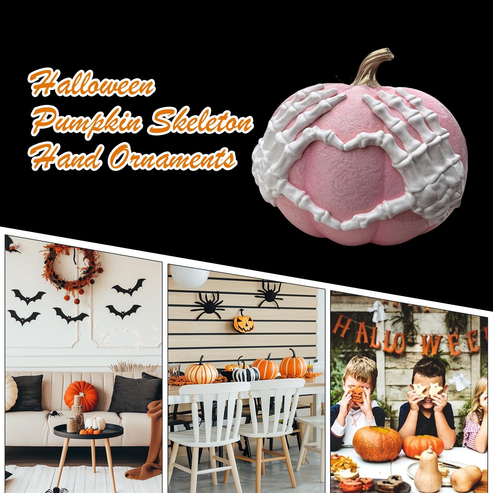Generisch Künstliche Kürbisse Zur Ative Halloween Skelett-Kürbis Figur