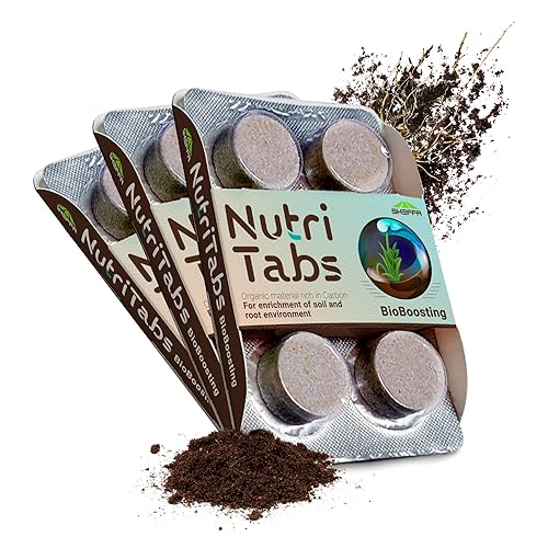Miniatura 8 de SHEFFA Nutri Tabs Fertilizante para plantas, 3 paquetes de tabletas minerales rosas "Start Boosting" fertilizante rico en nitrógeno alimento para
