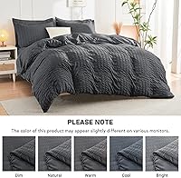 Vista 260 de HYMOKEGE - Juego de edredón tamaño king, color negro y rojo, de sirsaca, de 7 piezas, para todas las estaciones, en una bolsa, para dormitorio