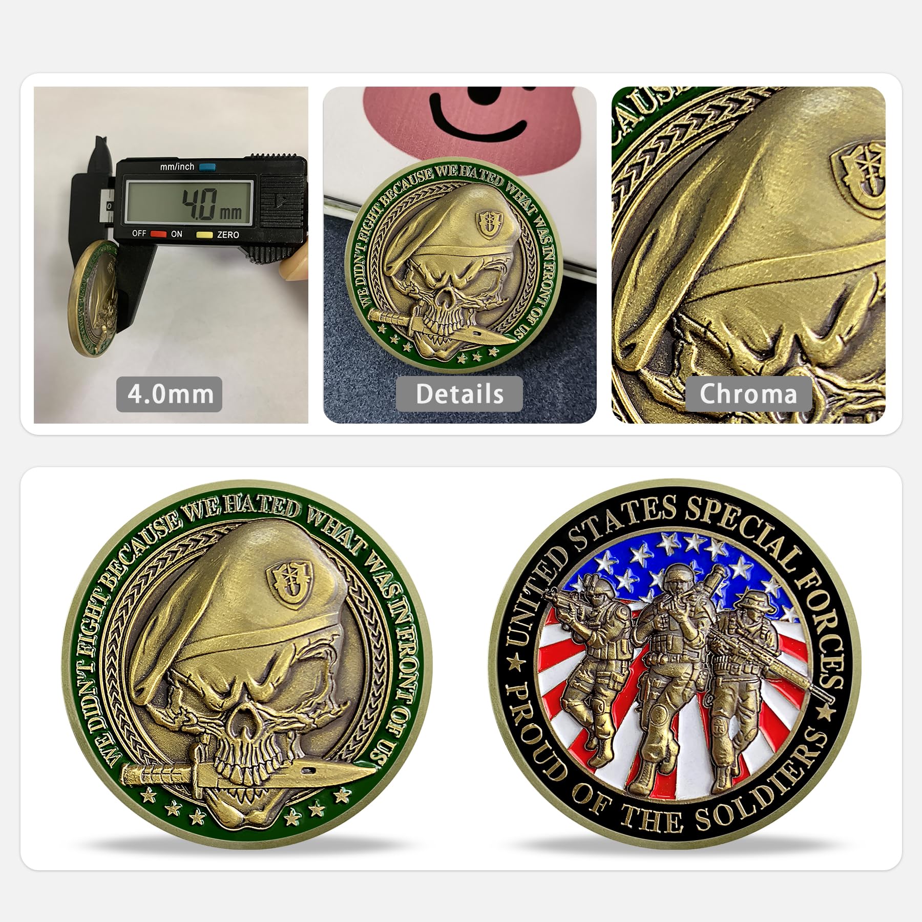 Amazon.co.jp: AtSKnSK アメリカ特殊部隊 ミリタリー チャレンジコイン 軍隊兵士を称える : ファッション