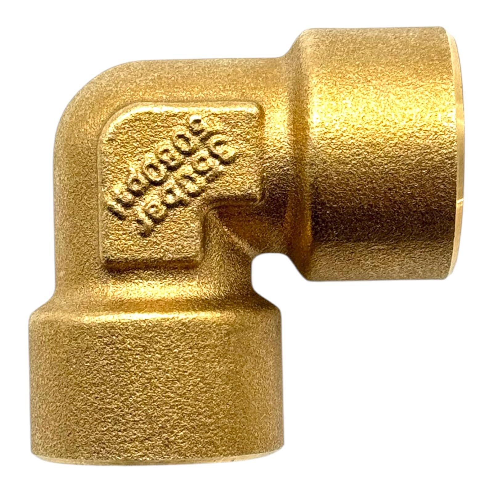 Messing 90° Winkel Adapter T-Stück Fitting 1/4" 3/8" Hochdruck Gewinde Verbinder bis 350 bar für Druckluft Hydraulik Wasserleitungen Werkstatt Industrie – M&M Smartek (90° Winkel 3/8" IG/AG)