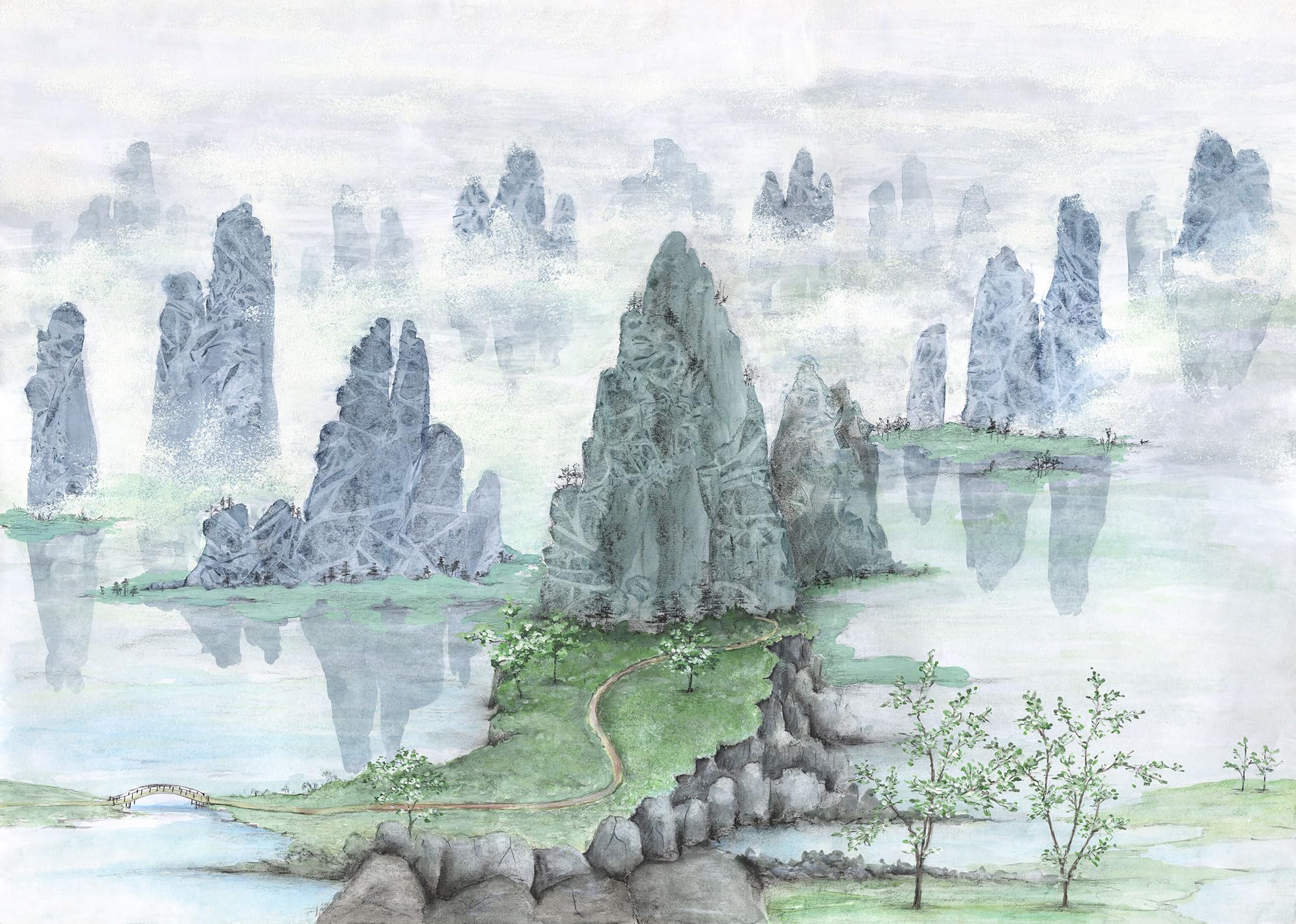 Komar Non-Woven Photo Wallpaper Fairyland Size 300 x 250 cm Children's Bedroom Wallpaper Children's Wallpaper - Image 2