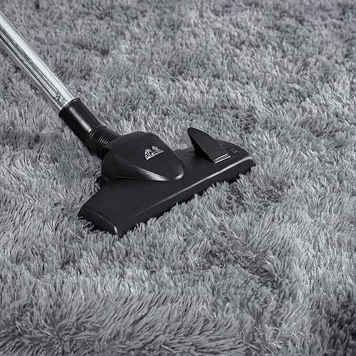 Miniatura 3 de AROGAN Alfombras de lujo de 5 x 8 pies, alfombra de dormitorio súper suave y esponjosa, alfombra lanuda gris para sala de estar, habitación de los