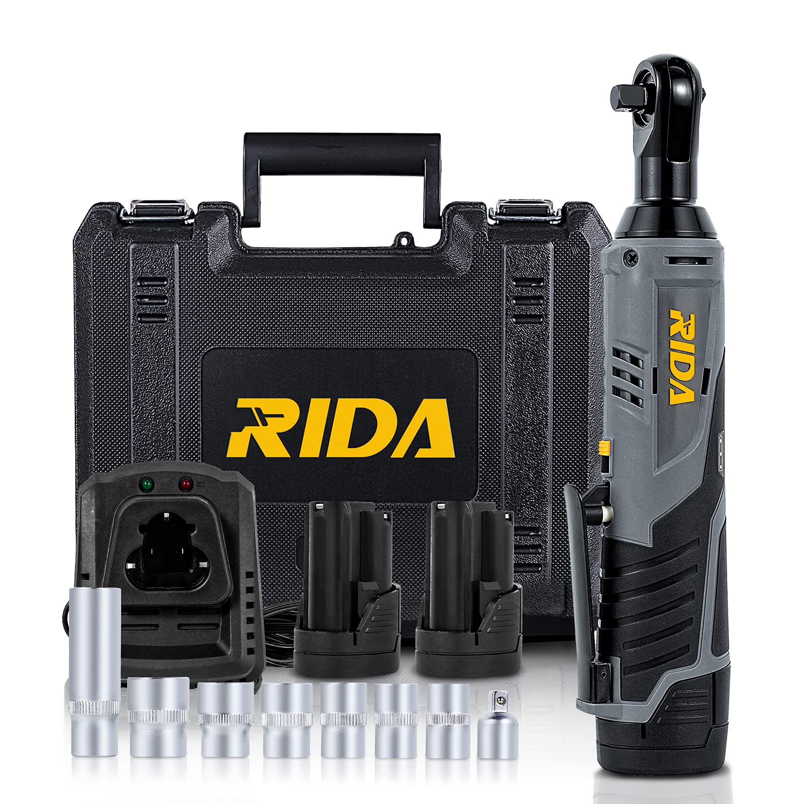 Buy RIDA 3/8'' Cordless Electric Ratchet Wrench Set 40Ftlbs 400 RPM