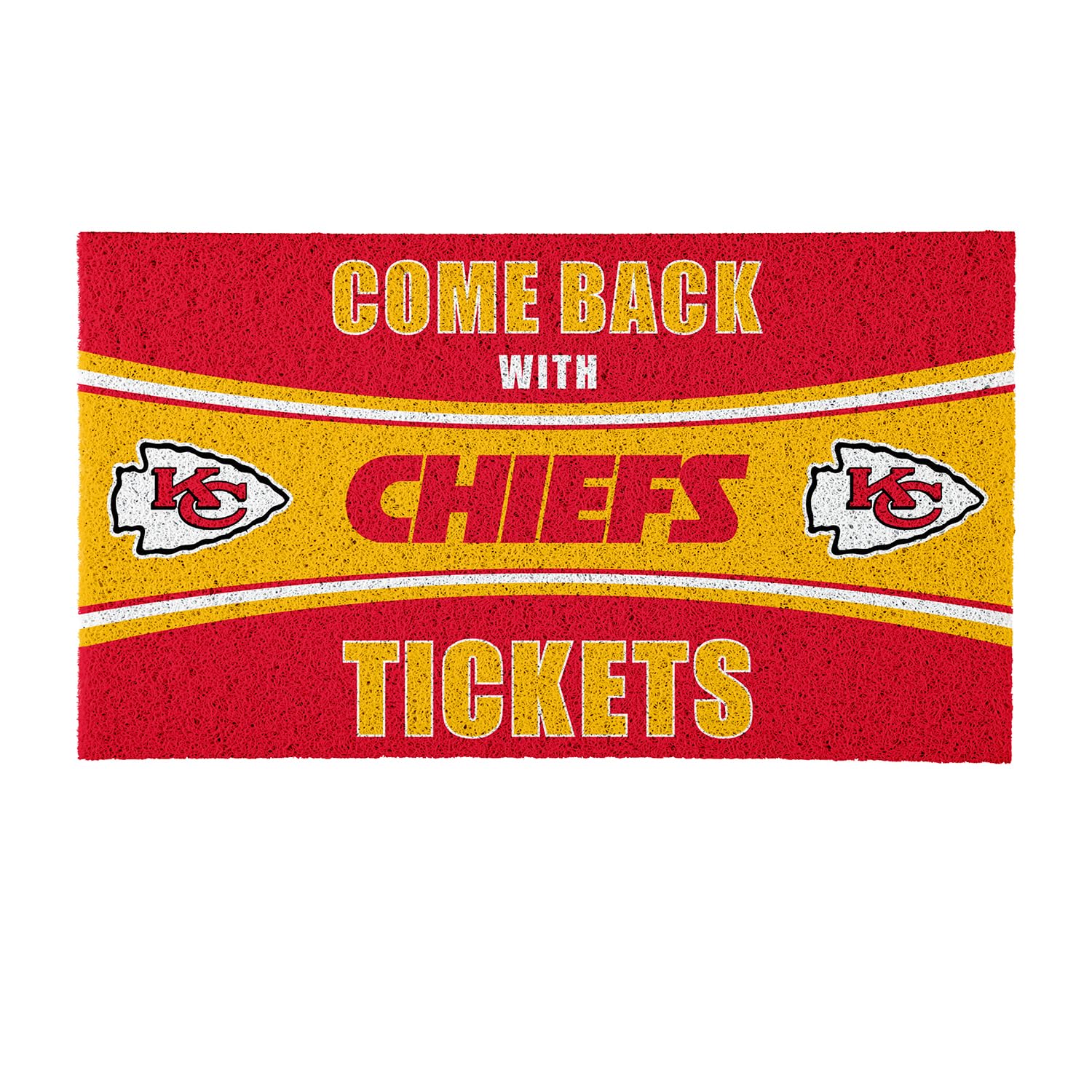 Team Sports America NFL Kansas City Chiefs | Indoor and Outdoor Entryway | 28 x 16 Inches | Non Slip Back | Welcome Floor Mats | Muddy Dog Paws | Front Door Entrance Home Décor