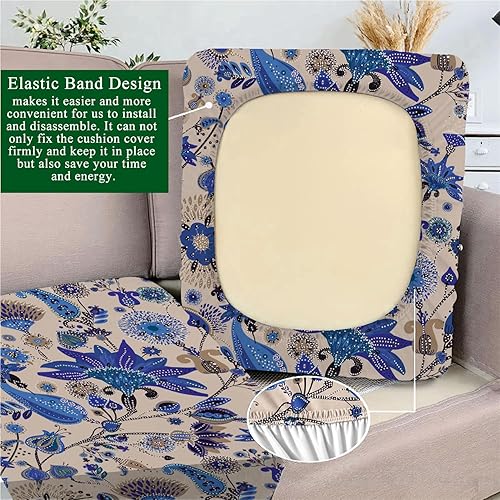 Miniatura 3 de CRFATOP Fundas de cojín elásticas para sofá individual impresas, fundas de repuesto adecuadas para sillón, sofá biplaza con banda elástica, 1