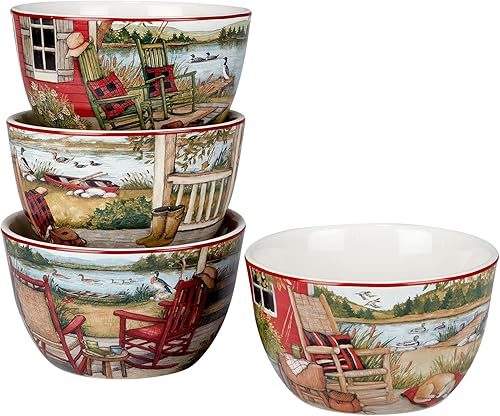 Miniatura 5 de Certified International Lake Retreat - Juego de vajilla de 16 piezas, servicio para 4