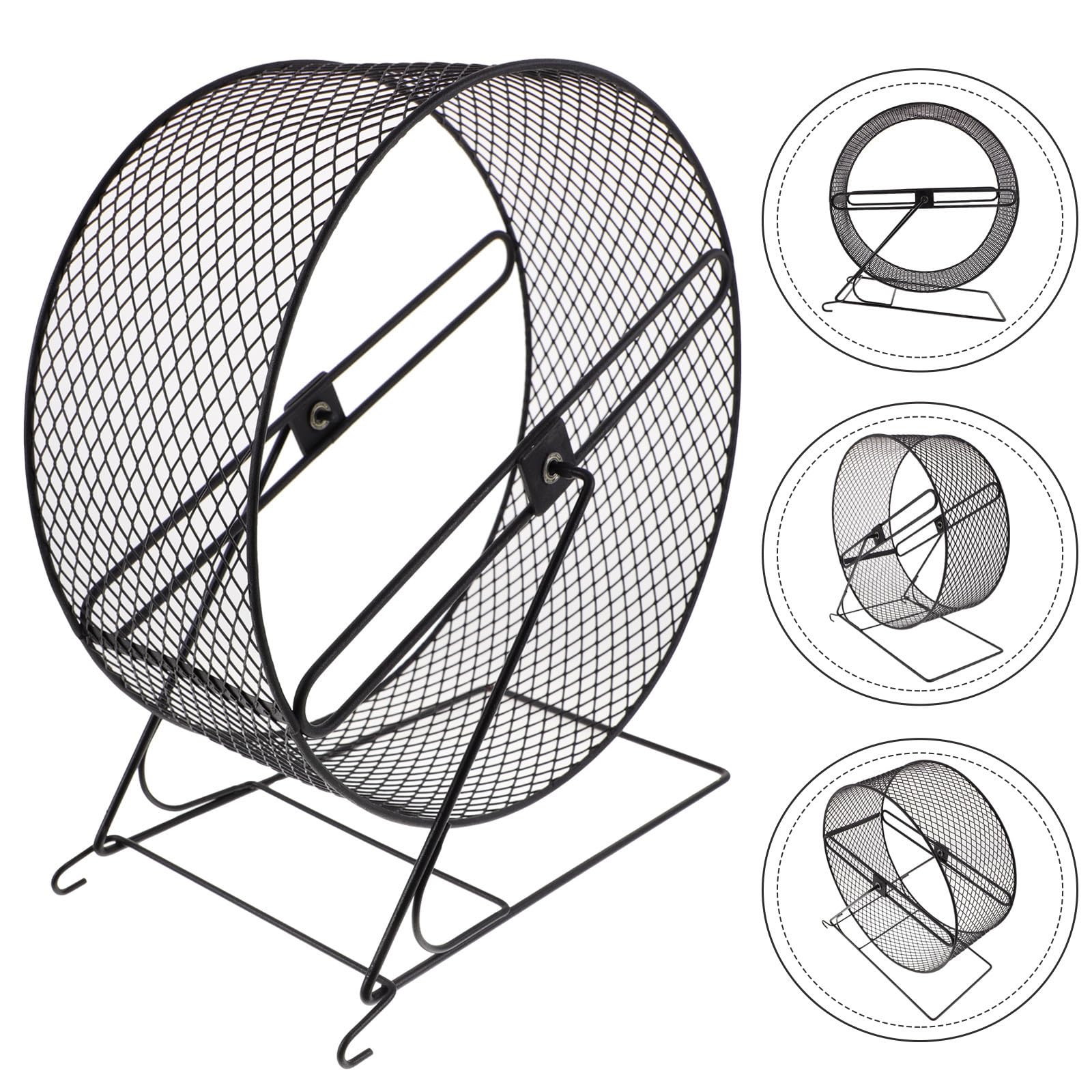 Fer Roue Noir Silencieuse en Hamster pour Petits, Animaux