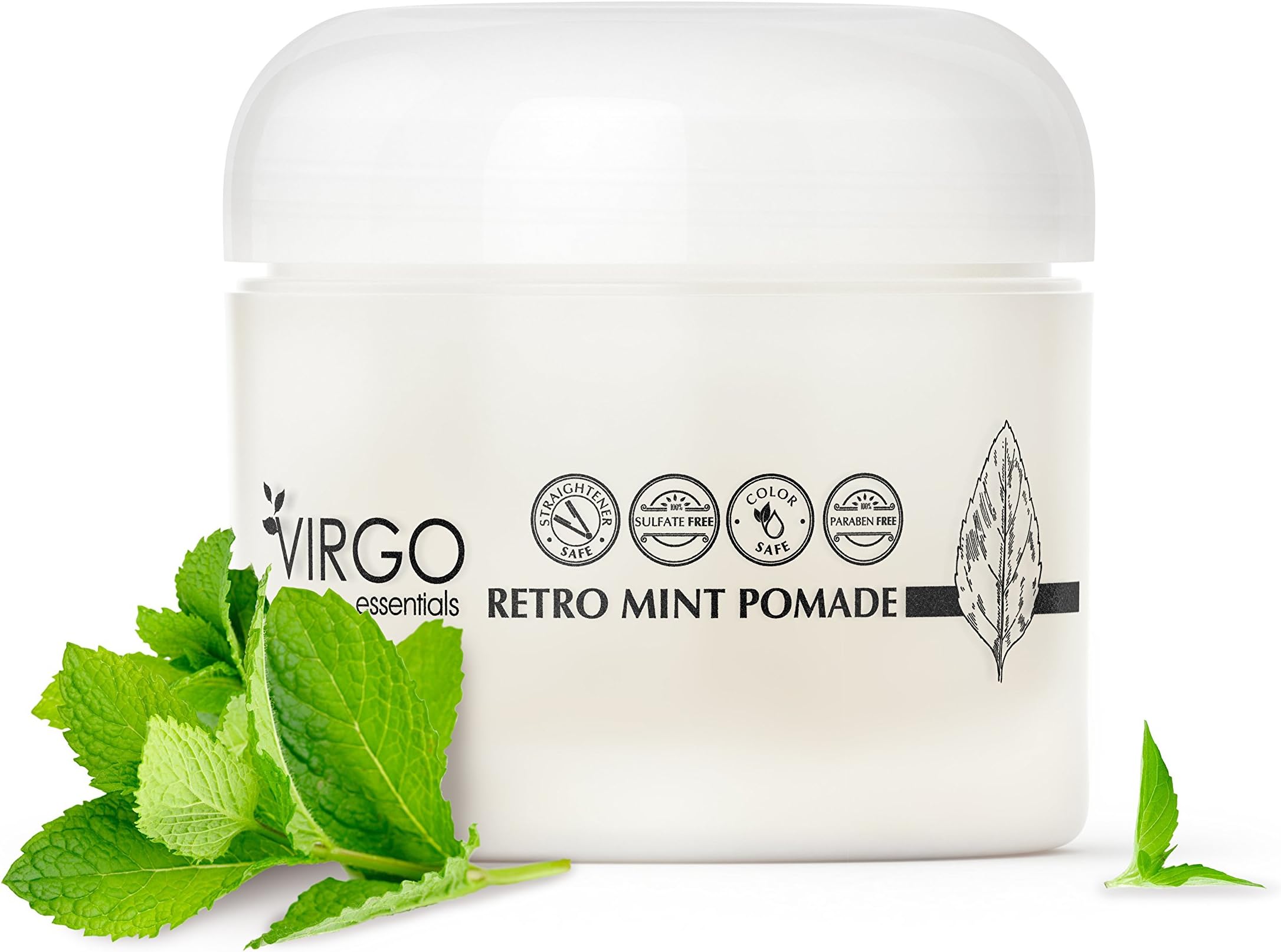 RETRO MINT POMADE Styling Clay Hair Care Aid infused w/Essential Oils and for excellent hold, shine and control