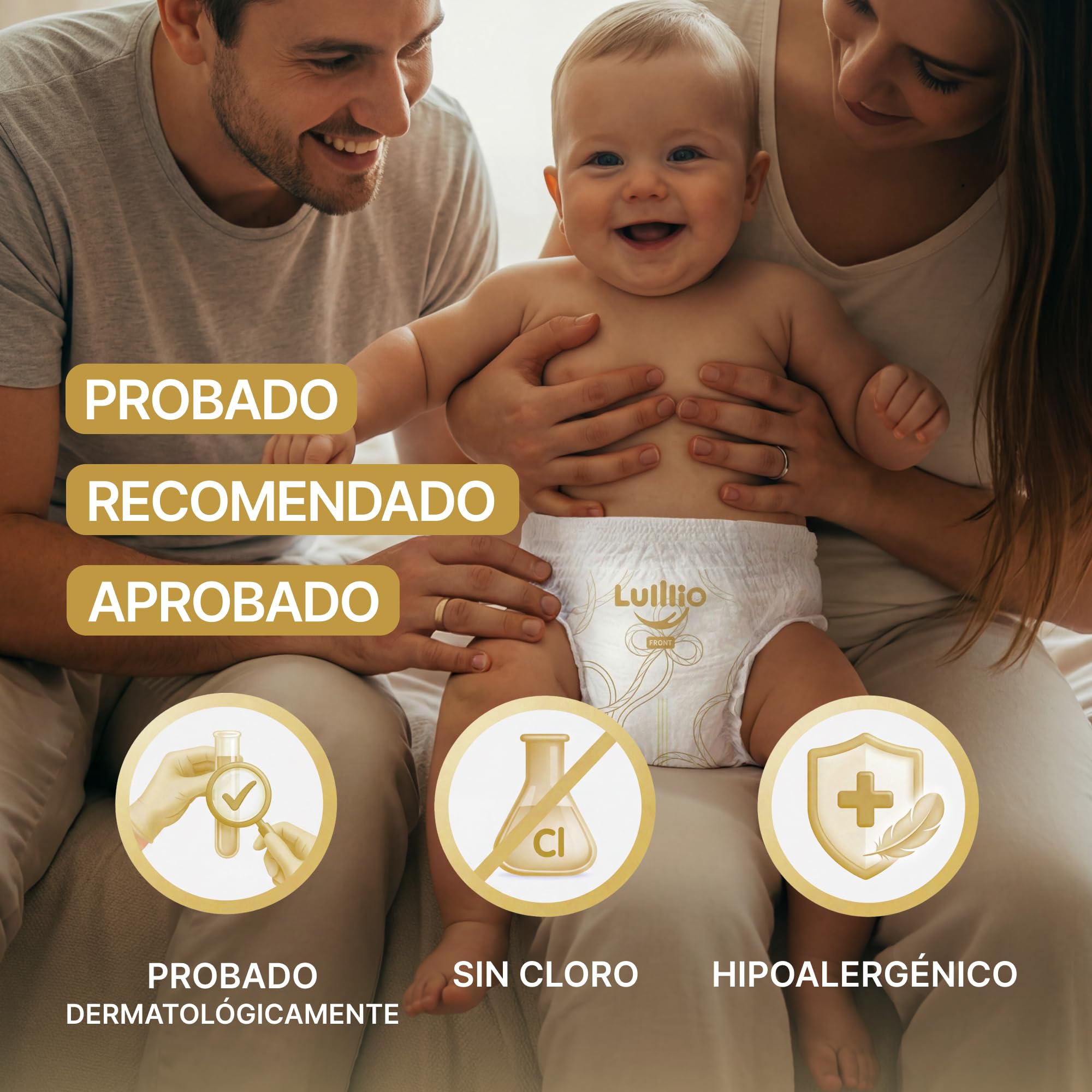 Unique Windelhosen Größe L (9-14 kg) – Premium Höschenwindeln, Ultraschall-Bonding, Skin & Soft Bund, Anionen-Pflege, Chlorfrei (100)