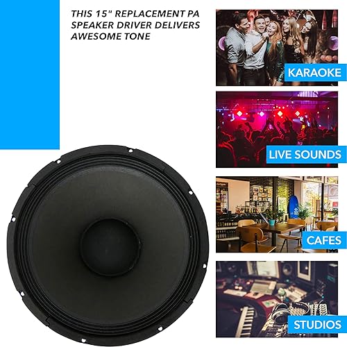 Miniatura 5 de Seismic Audio - Denali 15 - Altavoz PA de 15" o woofer sin procesar - 500 vatios RMS