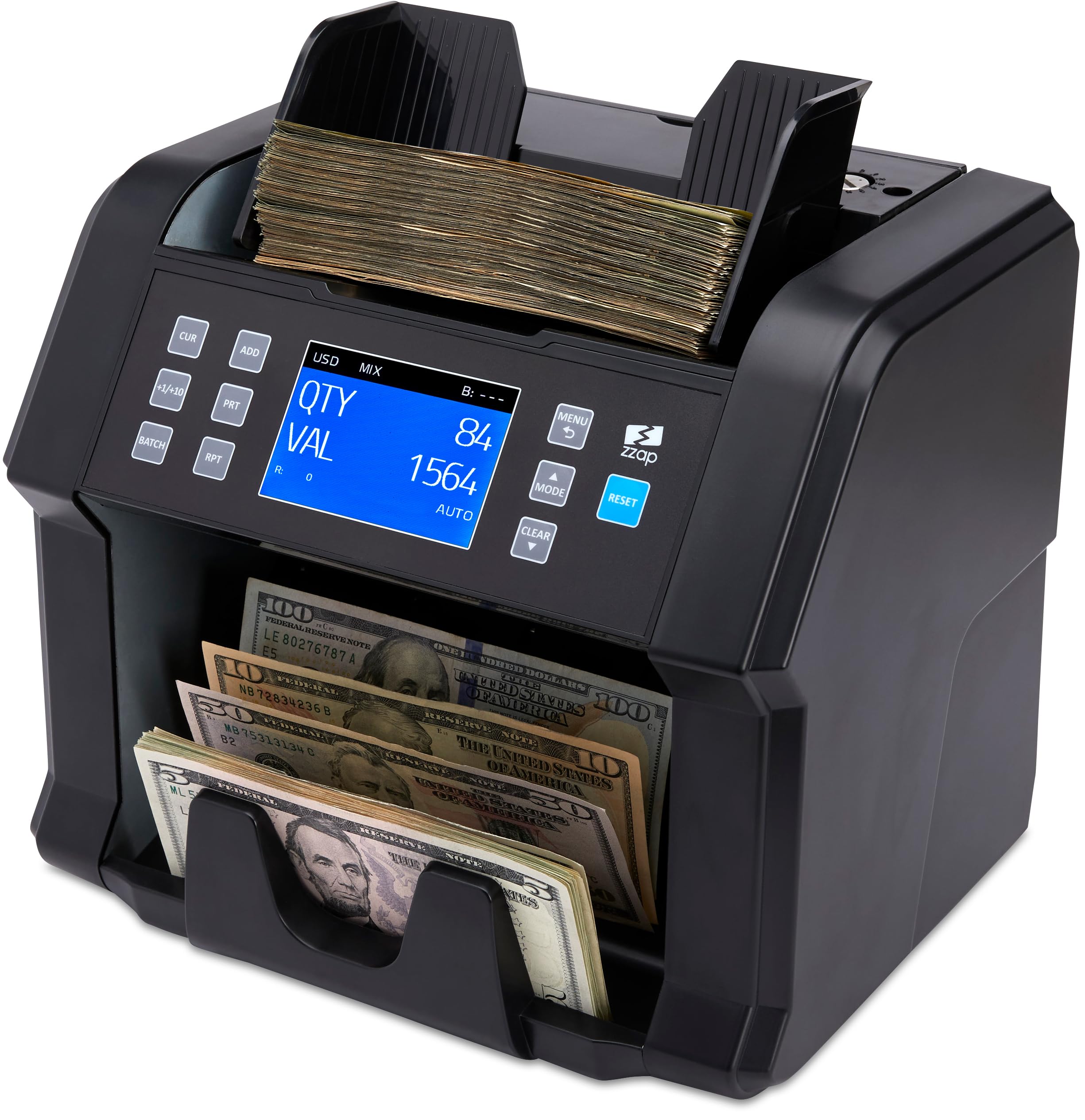 ZZap Bill Value Counter & Counterfeit Detector - Money Cash Currency Machine (NC50)