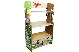Fantasy Fields Children's Wooden 3-Tiered Bookstore with Drawer - Imagination Inspiring Kid's Furniture