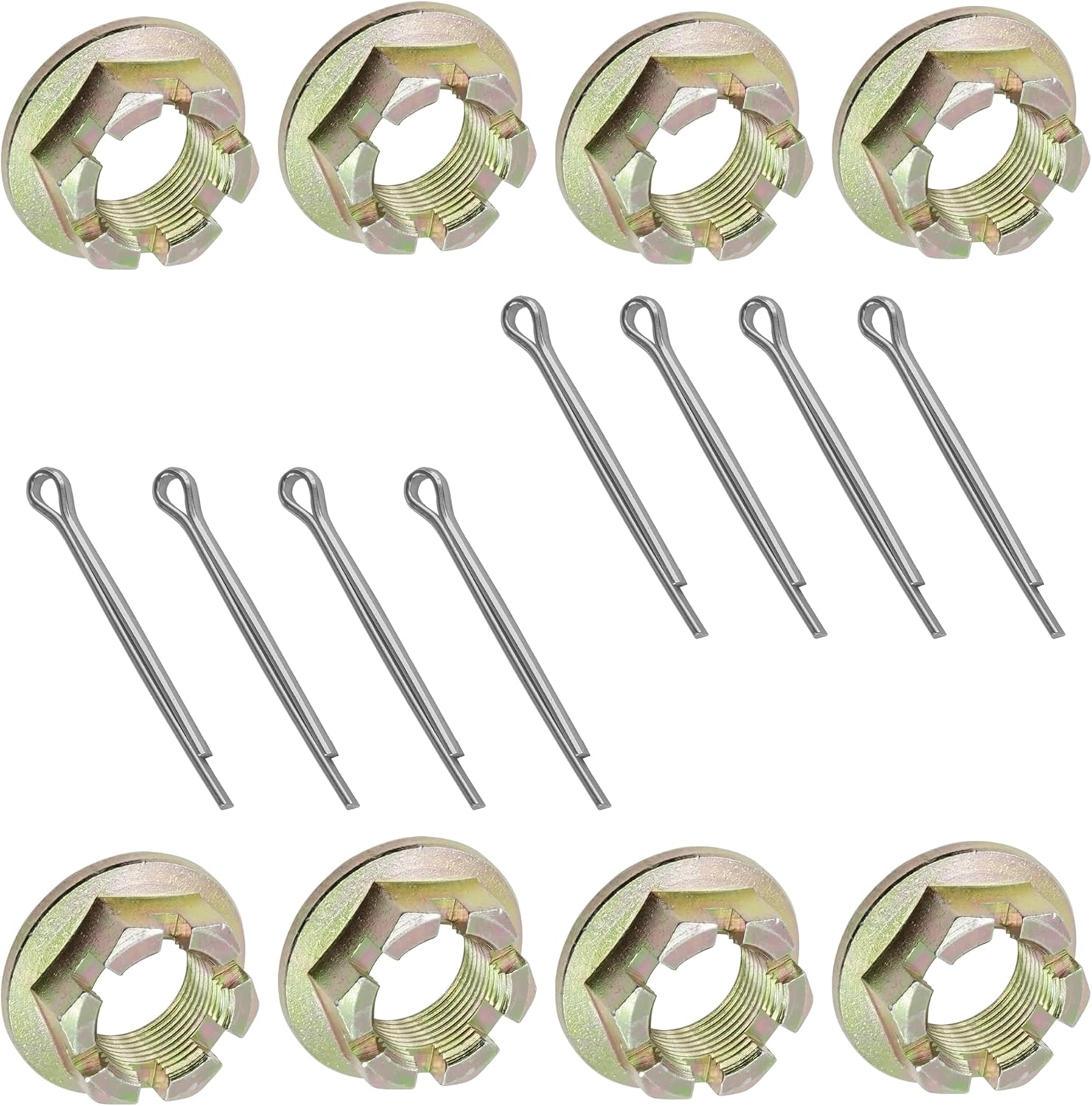 Caltric Front and Rear Wheel Castle Nut Compatible with Arctic Cat 450 EFI H1 4x4 Auto 2010-2015 8x