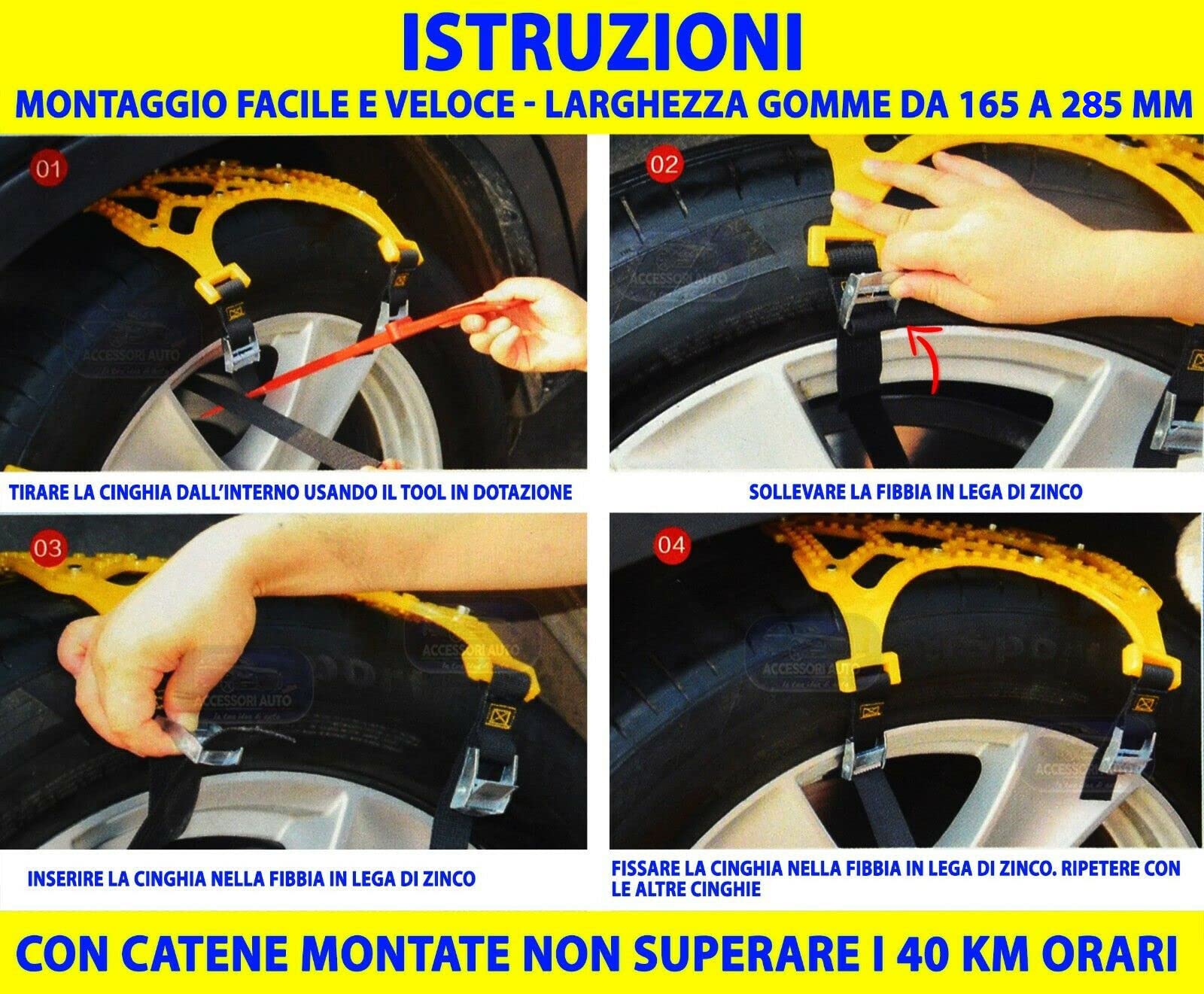 Catene da Neve per auto Fasce da neve Universali dispositivo antislittamento per Fango Ghiaia