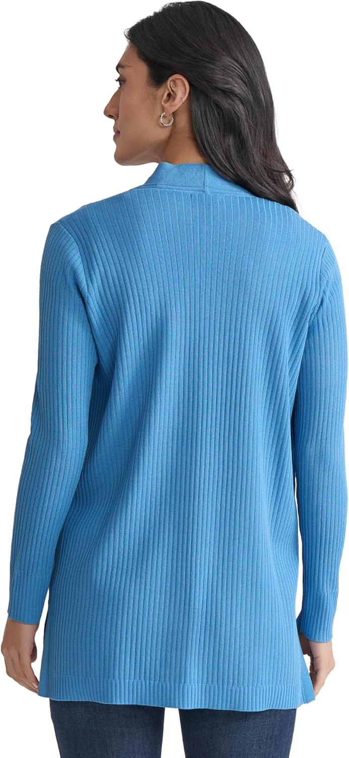 Jones New York Women's Long Sleeve Ribbed Cardigan Sweater - Image 3