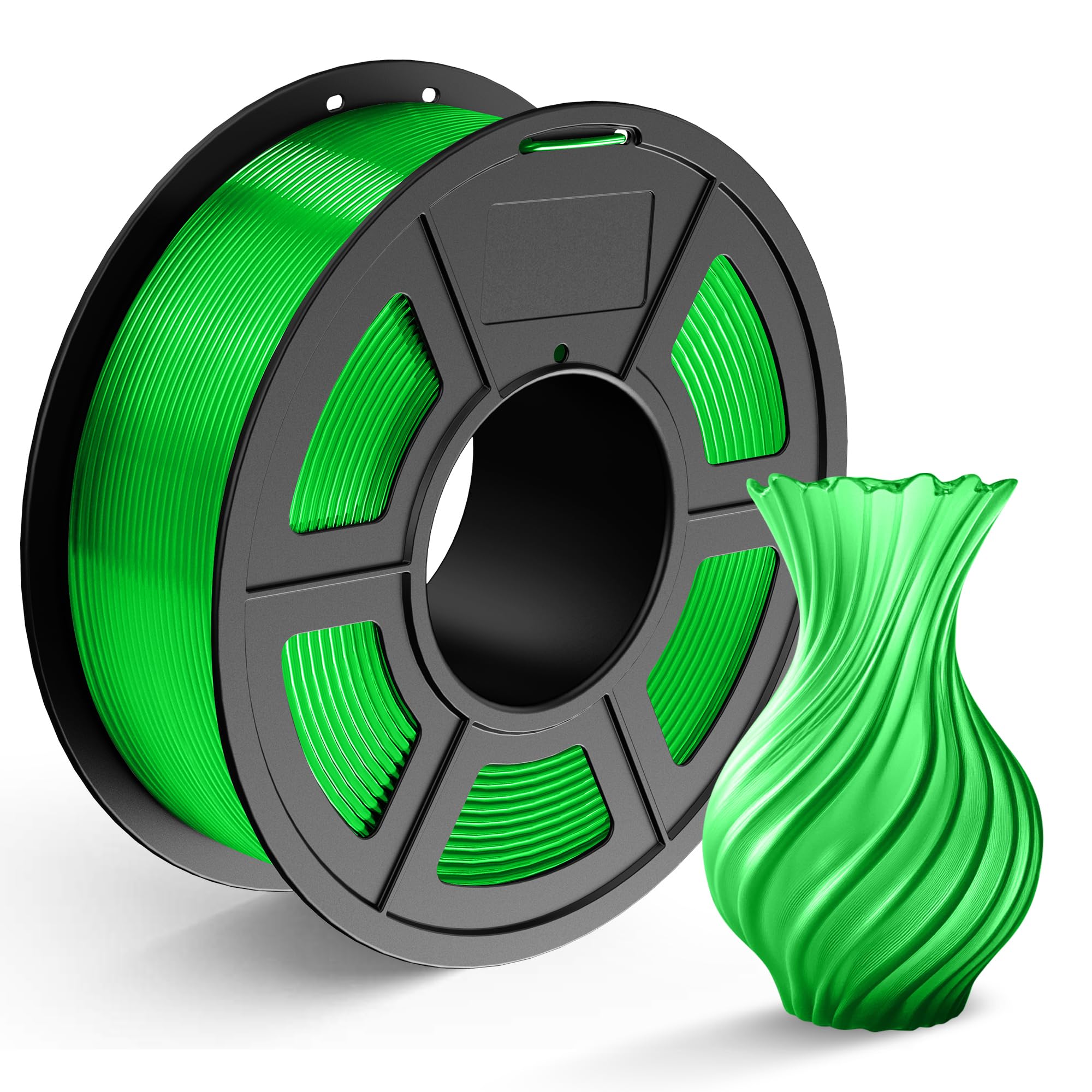 TECBEARS PLA 3D Printer Filament, PLA Filament 1.75mm, Neatly Wound 3D Printing Filament, Dimensional Accuracy +/- 0.02 mm, 1Kg Spool(2.2 lbs), Fits