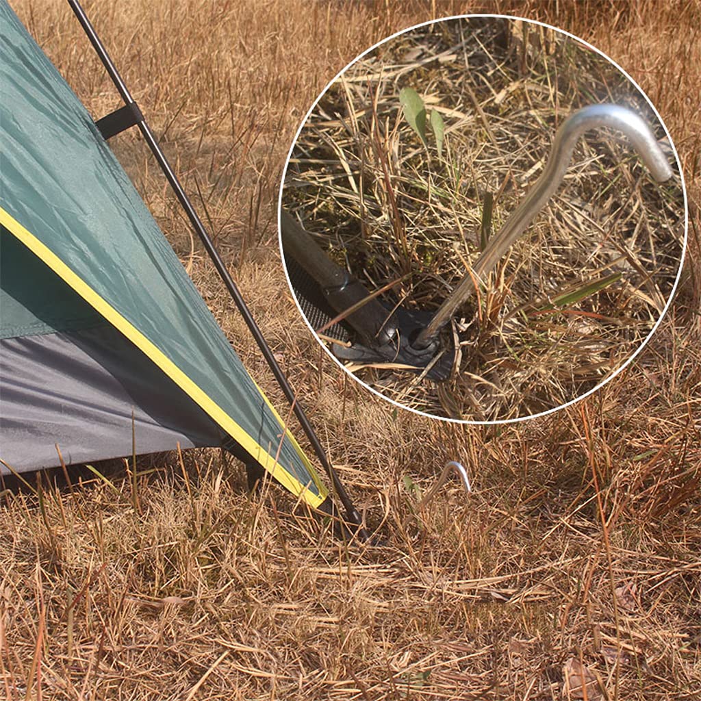 Picchetti per Tenda da 10 Pezzi, picchetti per Tenda in Metallo da 7 Pollici, picchetti per Tenda Leggeri e Resistenti in Lega di Alluminio per Giardinaggio all'aperto ed Escursionismo