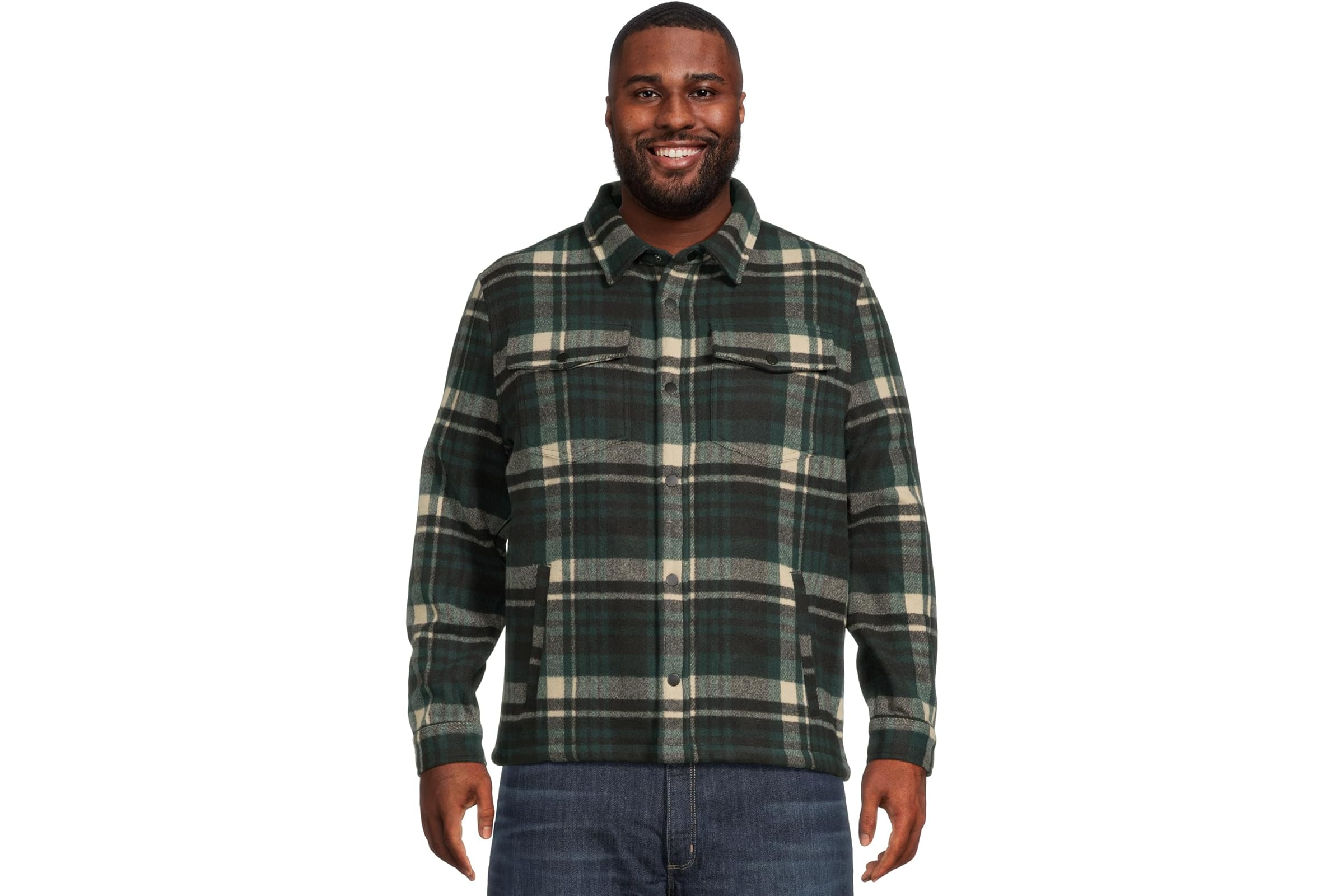 Liverpool Los Angeles Plaid Button Down Shirt Jacket