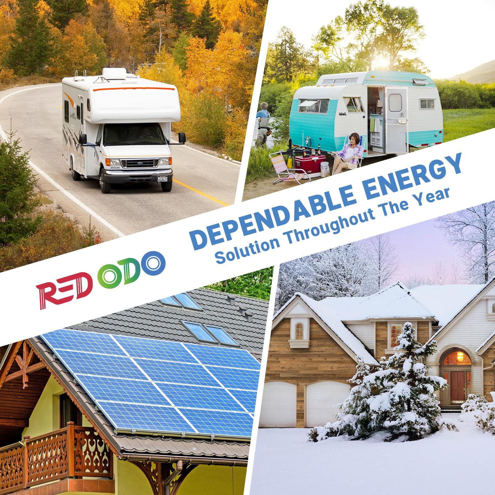 Redodo Akumulator LiFePO4 12 V 100 Ah z samoczynnym ogrzewaniem, 100 A BMS, 1280 Wh, do 15000 cykli, 10 lat żywotności, idealny do samochodów kempingowych, Off Grid, Marine i łodzi
