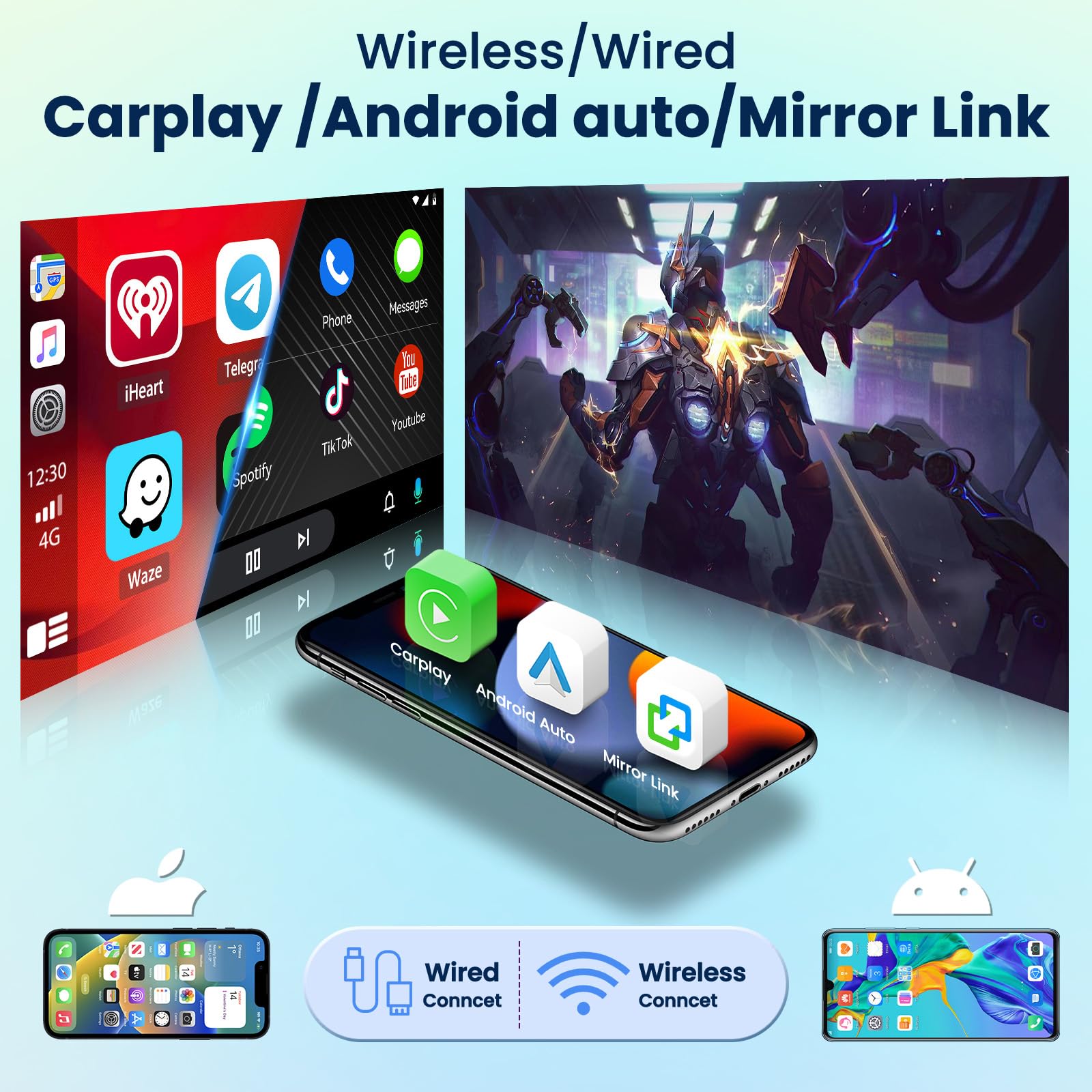 [6G+128G] Radio samochodowe Inefala Android 15 do Renault Dacia Duster Sandero Logan Dokker z bezprzewodowym Carplay Android Auto, 8-calowym ekranem dotykowym, samochodowym stereo z GPS, WiFi RDS/FM,