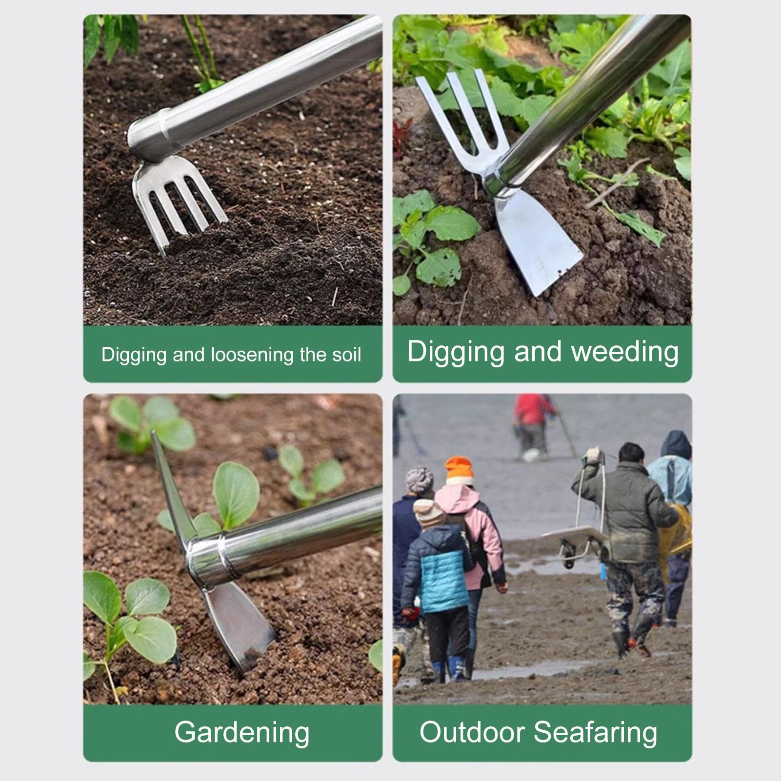 Juego De Herramientas De Jardinería 4 Piezas De Acero Inoxidable Equipo De | Y Pala De Mano Para Jardín Para Mujeres Hombres Personas Mayores Entusiastas Jardineros Patio Césped