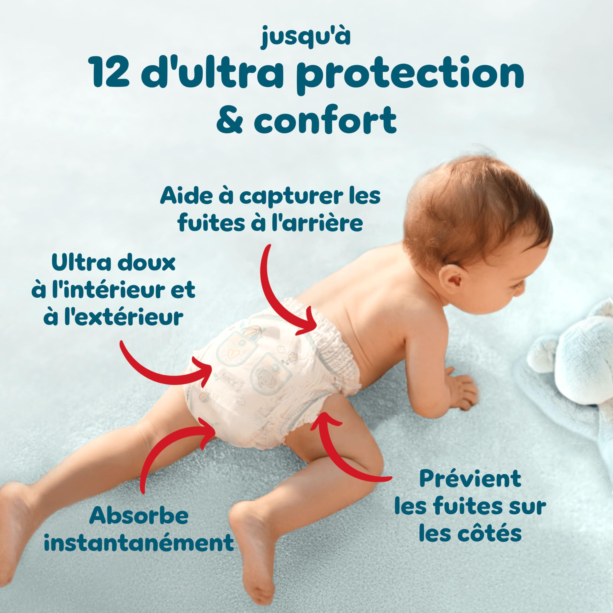 Pampers Premium Protection Pants Taille 6, 152 Couches-Culottes, 13kg-19kg, Maintien 360° et barrières anti-fuites douces pour un confort et une protection optimale, Family Pack - 5