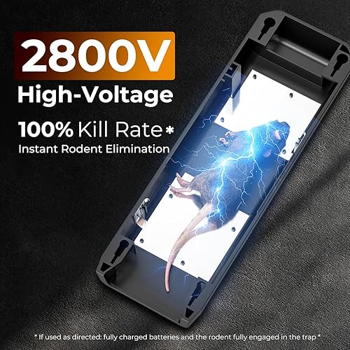 Miniatura 2 de X-PEST Trampa electrónica para ratas, paquete de 1  Trampa eléctrica para ratas grandes para uso en interiores, trampa reutilizable para roedores,