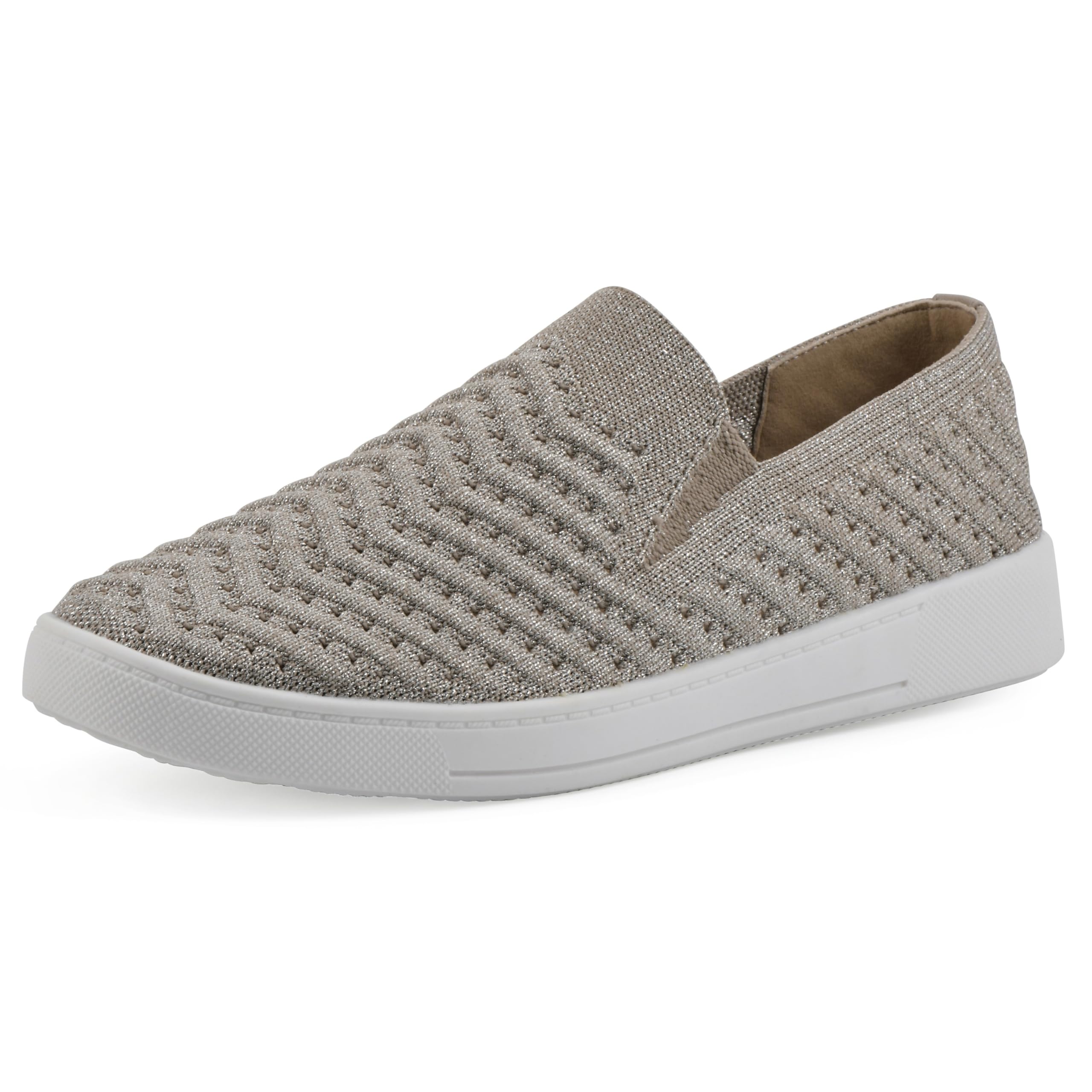 White Mountain Women's Courage Stretch-Knit Slip-On Sneaker