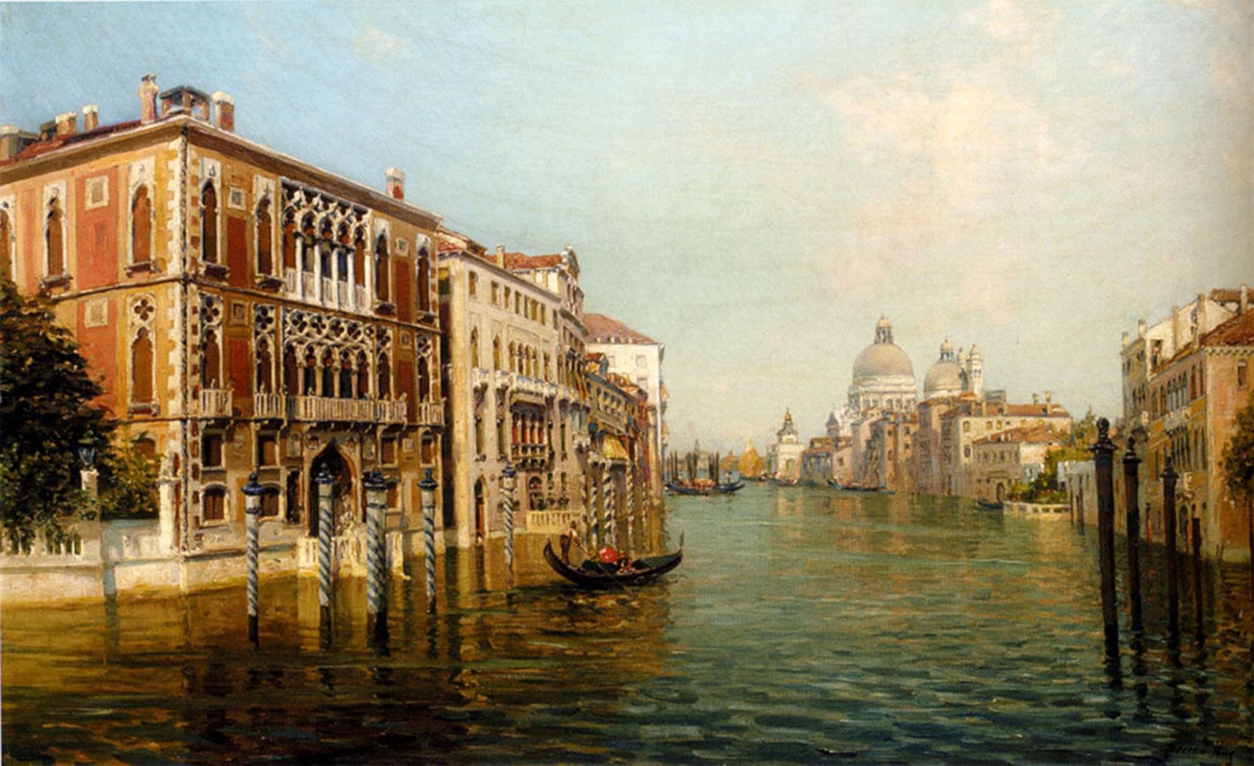 POSTERIIk Famous Modern Artwork Art Mural The Grand Canal Bernard Hay Oil Paintings Pictures for Home Decor 60x90cm
