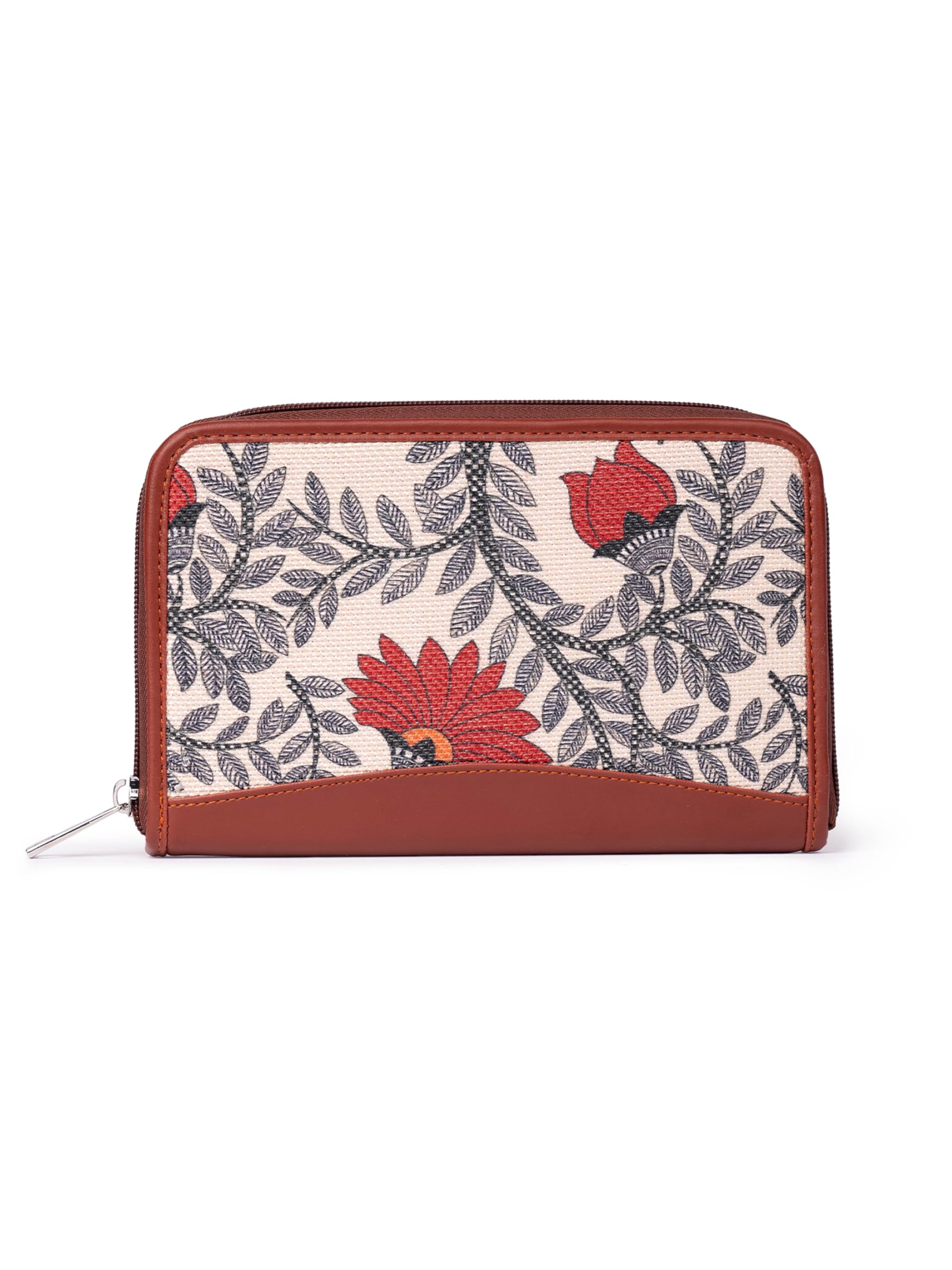zouk Women's Handcrafted Classic Chain Wallet – Vegan Leather Purse with Indian Print | Nawabi Couture-picture-37
